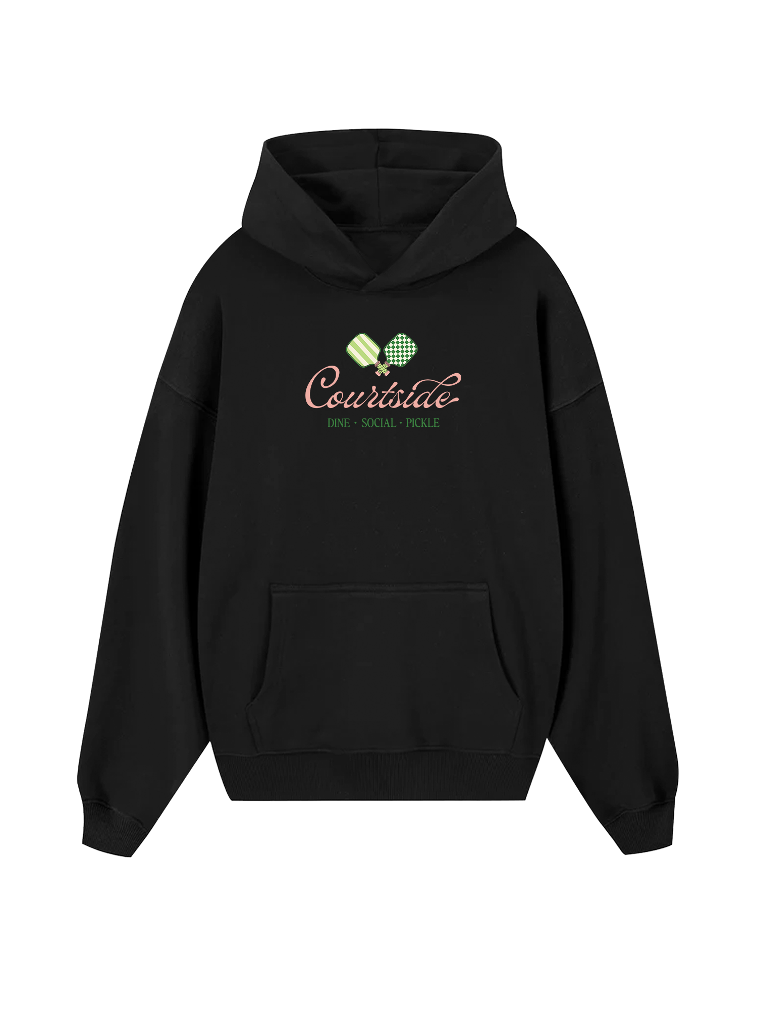 Pickleball Courtside Dine Social Pickle Hoodie