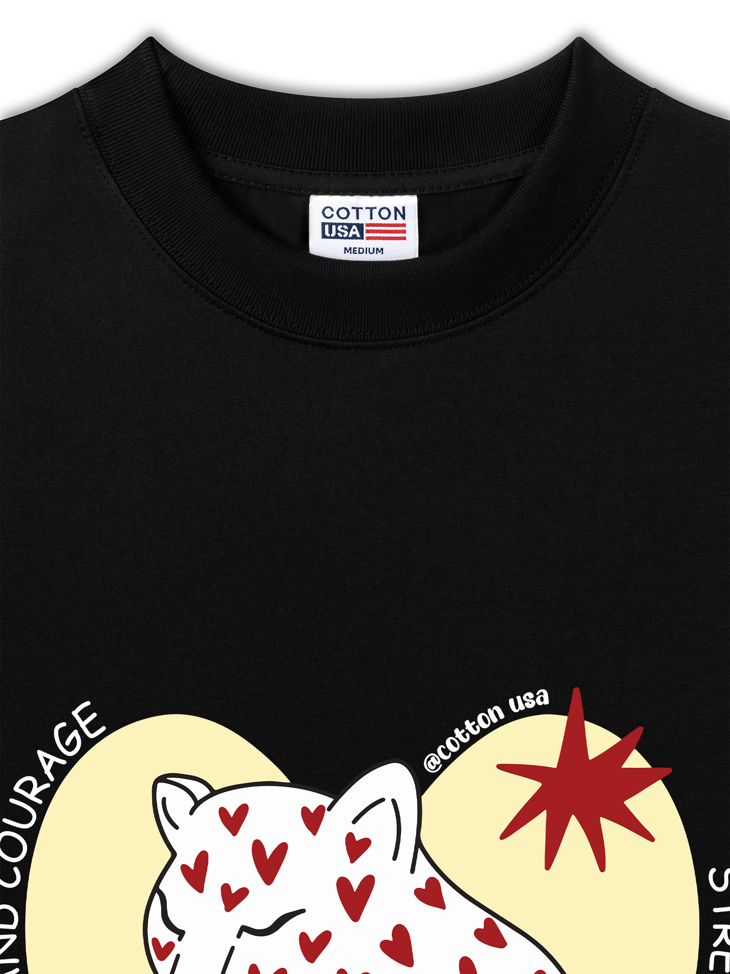 Áo Thun Relaxed Fit Urban Leopard Strength And Courage