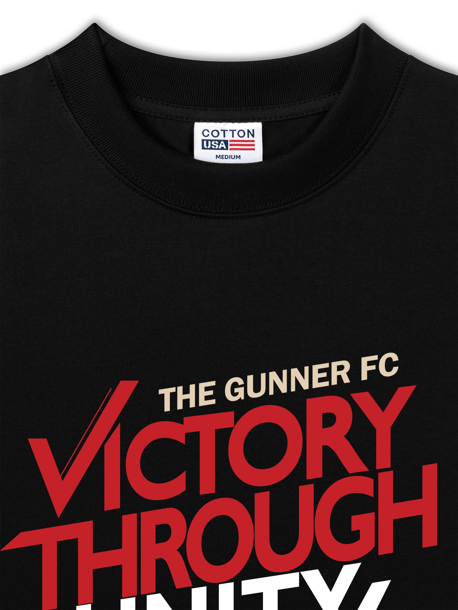 Áo Thun Relaxed Fit Soccer The Gunner Victory Through Unity Forever
