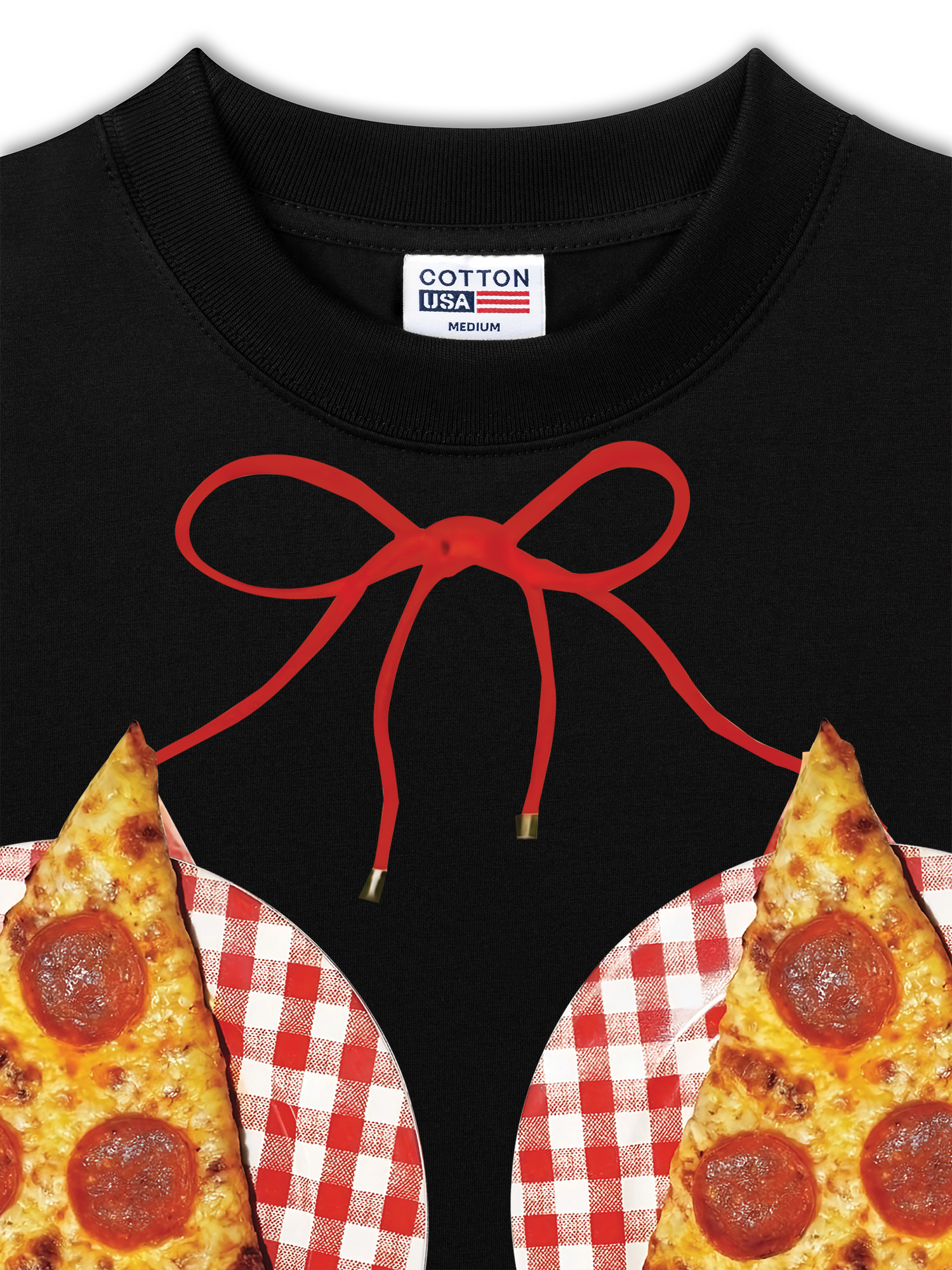 Áo Thun Relaxed Fit Yummy Mood Pizza Bikini
