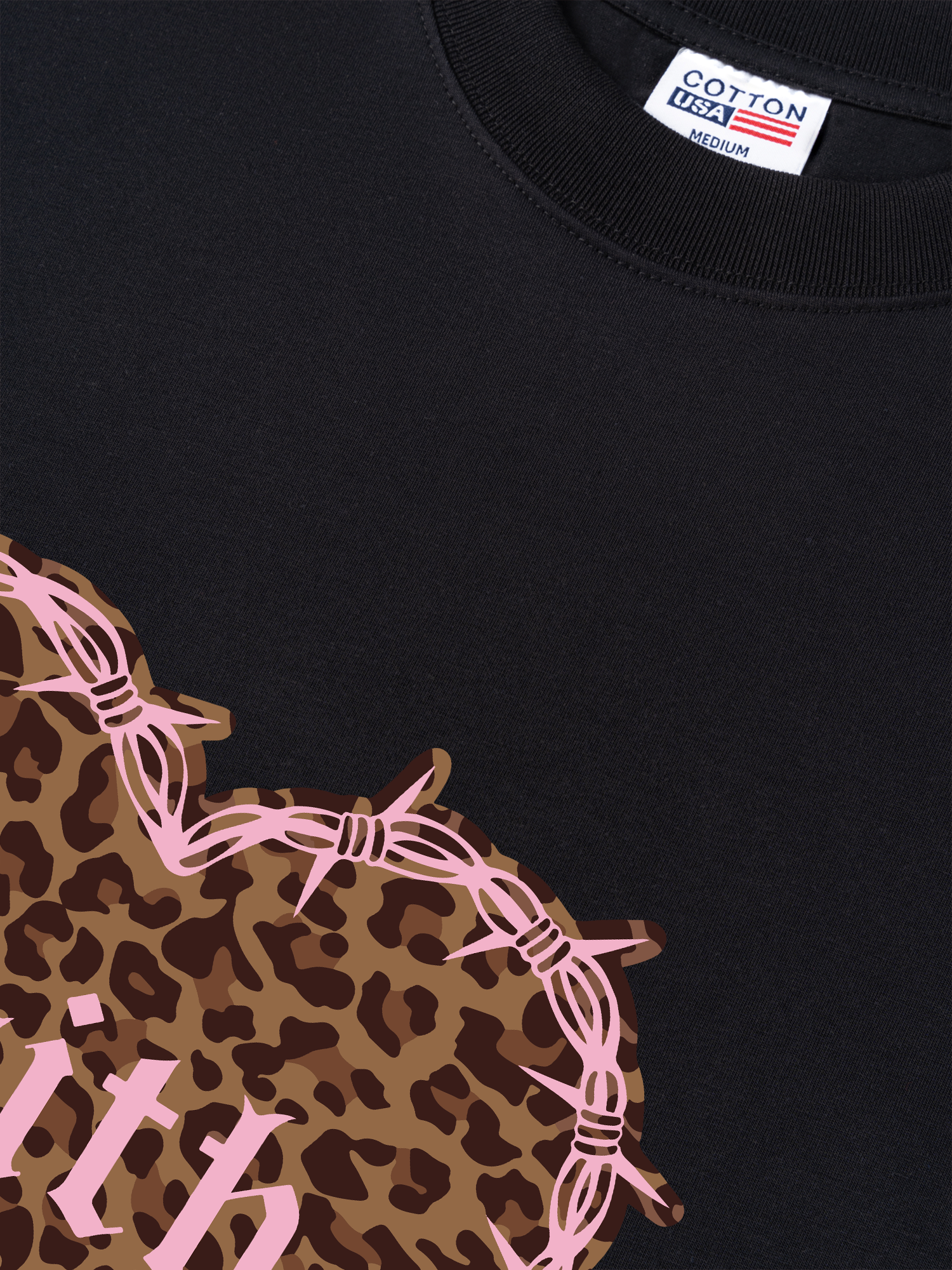 Áo Thun Relaxed Fit Urban Leopard Faith Heart