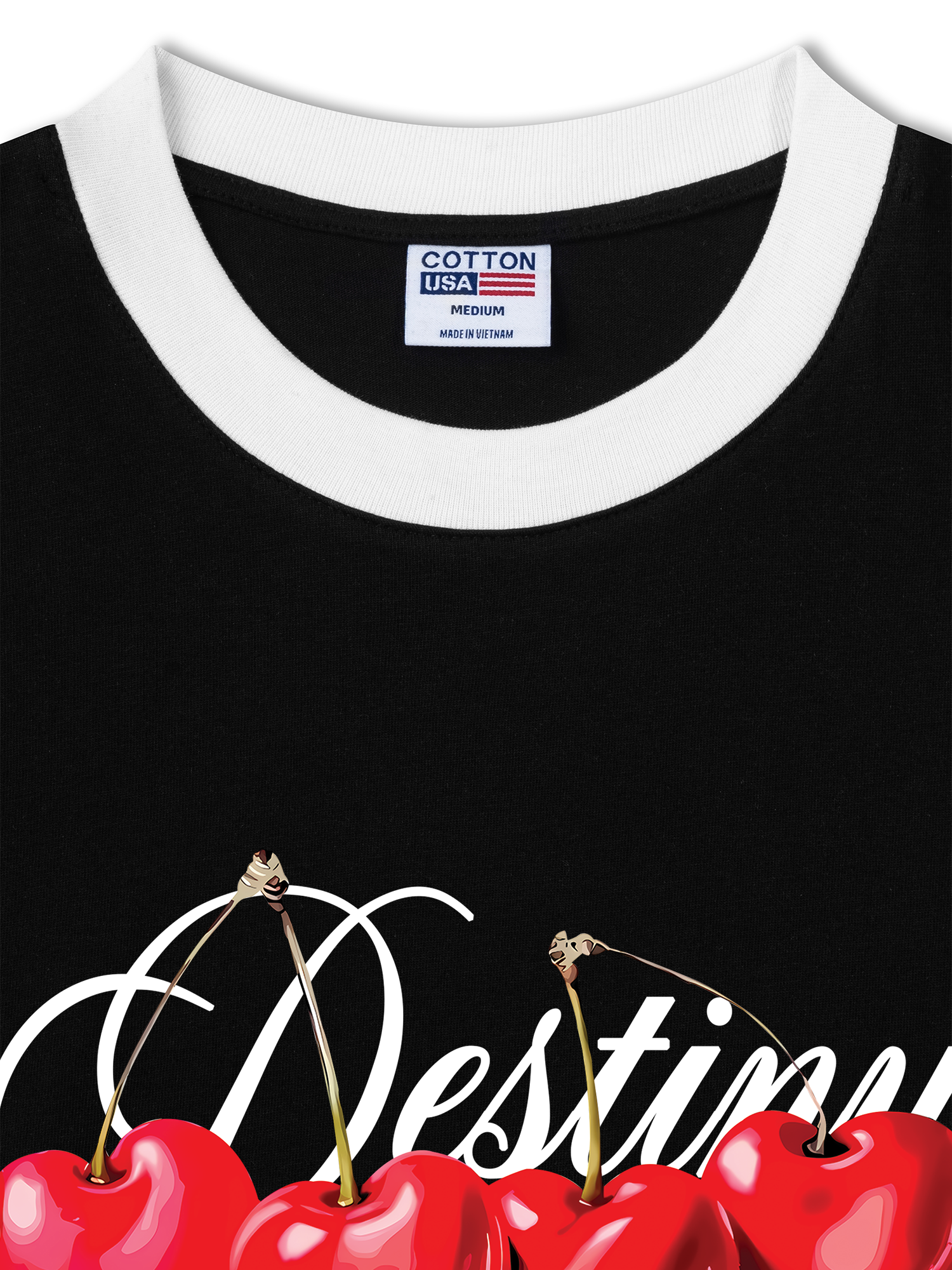 Áo Thun Ringer Relaxed Fit Cherry Destiny