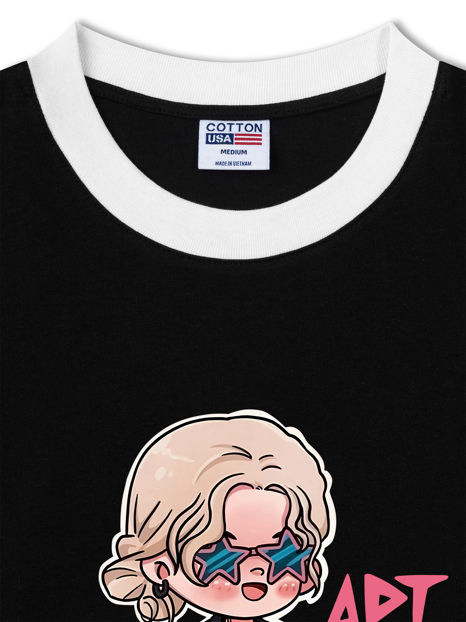 Áo Thun Ringer Relaxed Fit BlackPink Roise APT