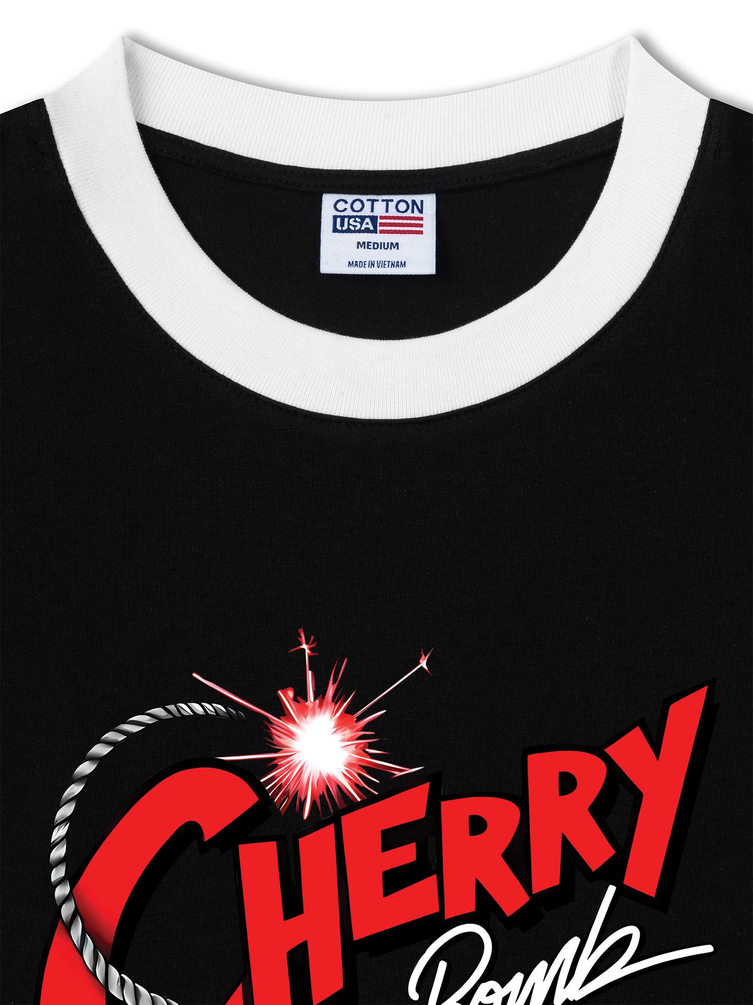 Áo Thun Ringer Relaxed Fit Cherry Bombb