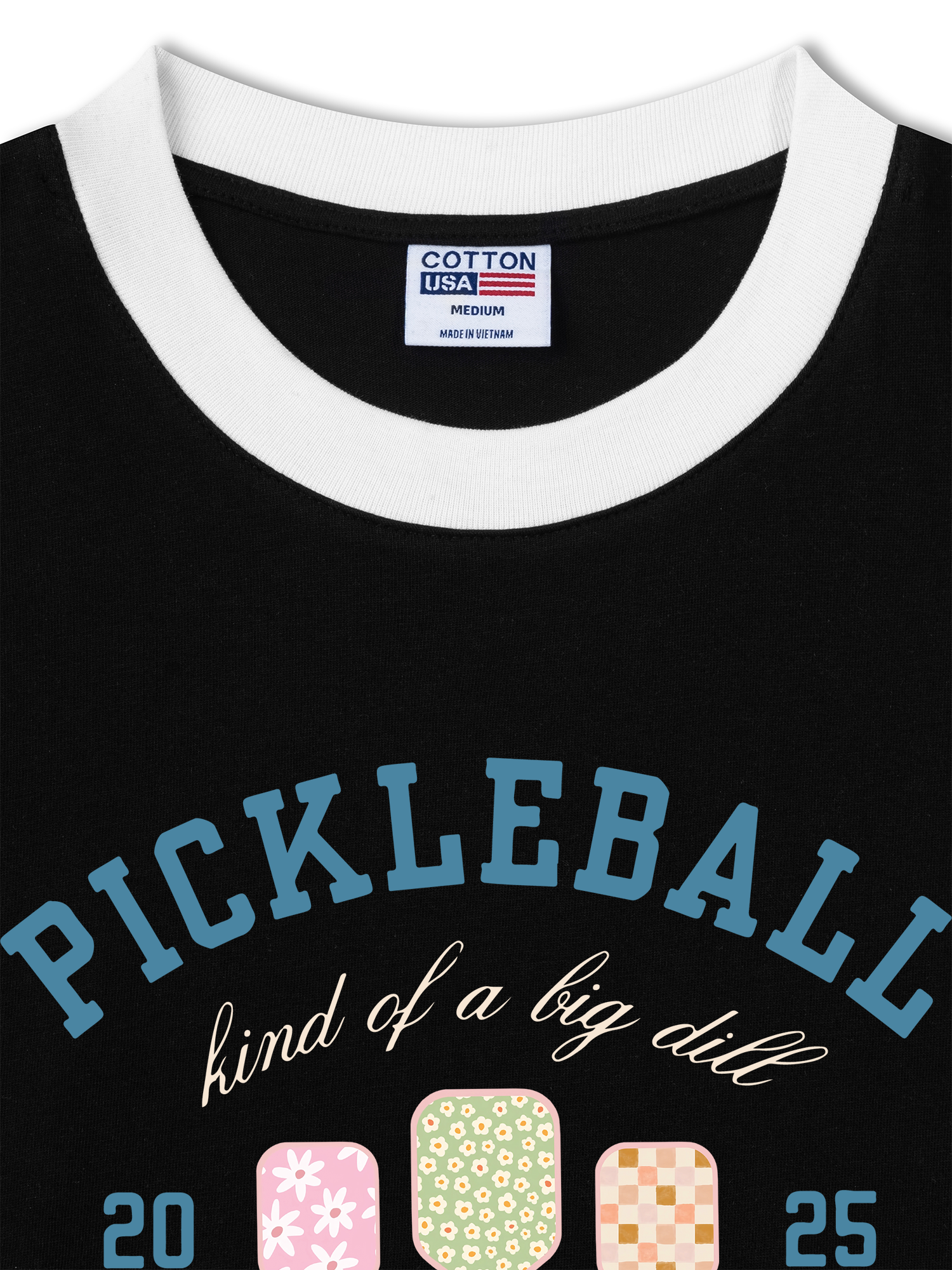 Áo Thun Ringer Relaxed Fit Pickleball Athletic Club