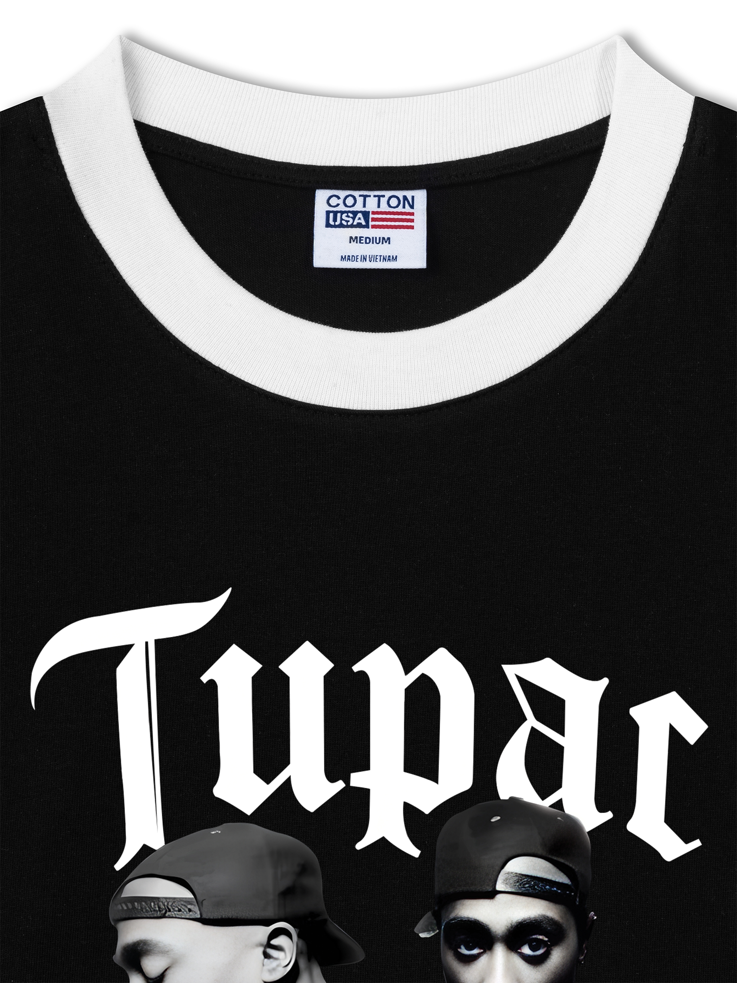 Áo Thun Ringer Relaxed Fit Rapper Tuppac All Eyes OIn Me