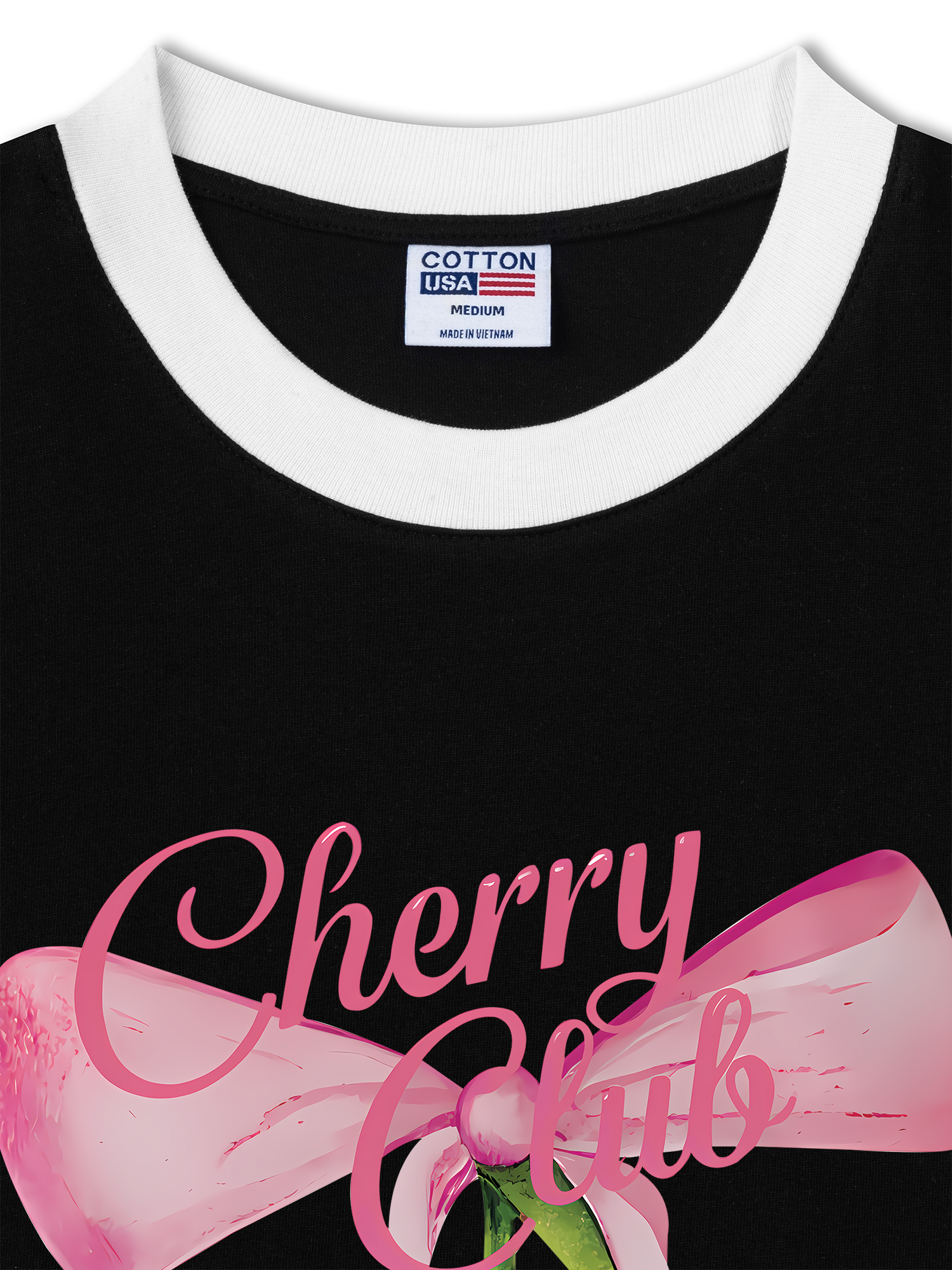 Áo Thun Ringer Relaxed Fit Cherry Club Coquette