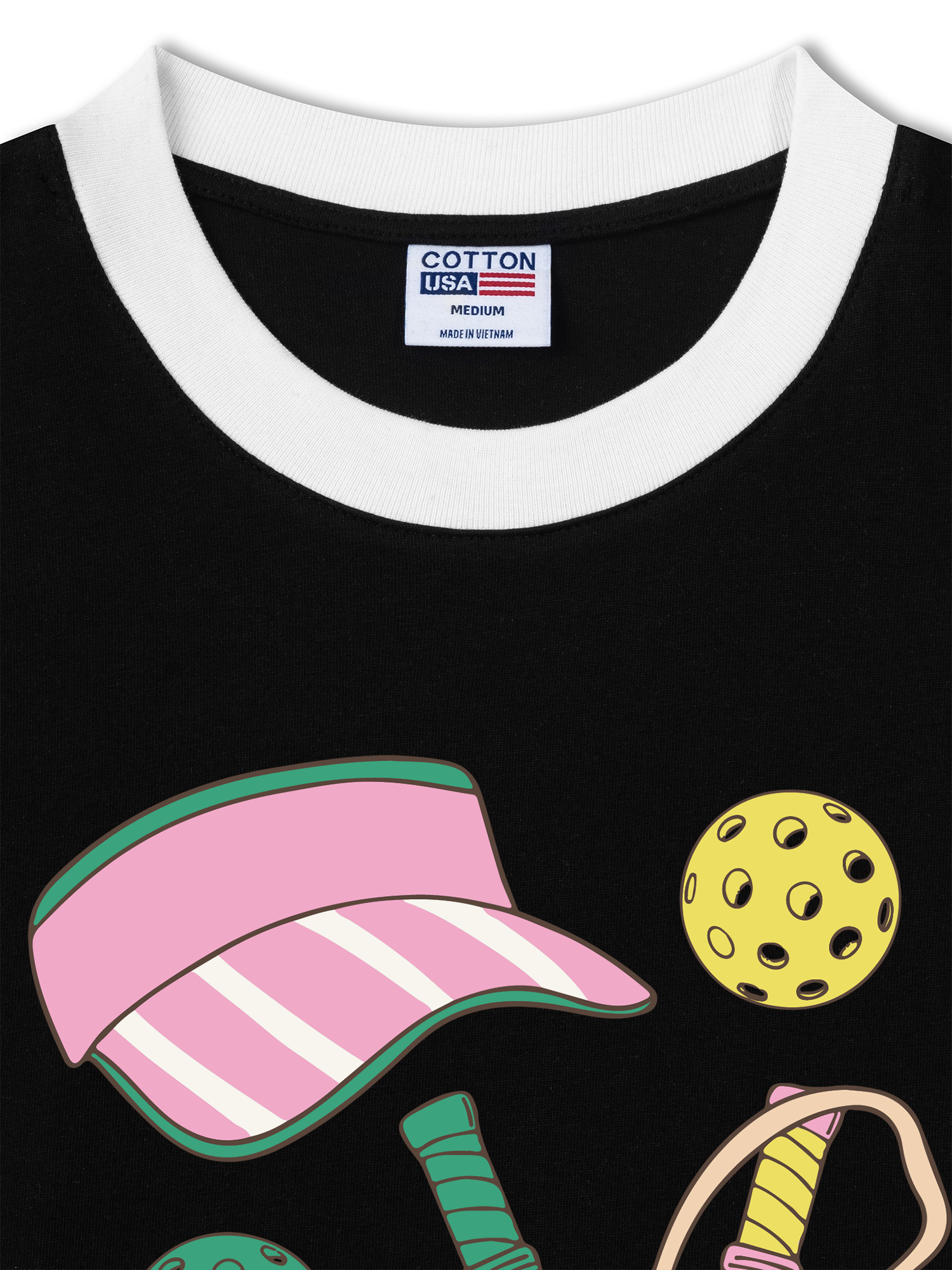 Áo Thun Ringer Relaxed Fit Pickleball Just Because