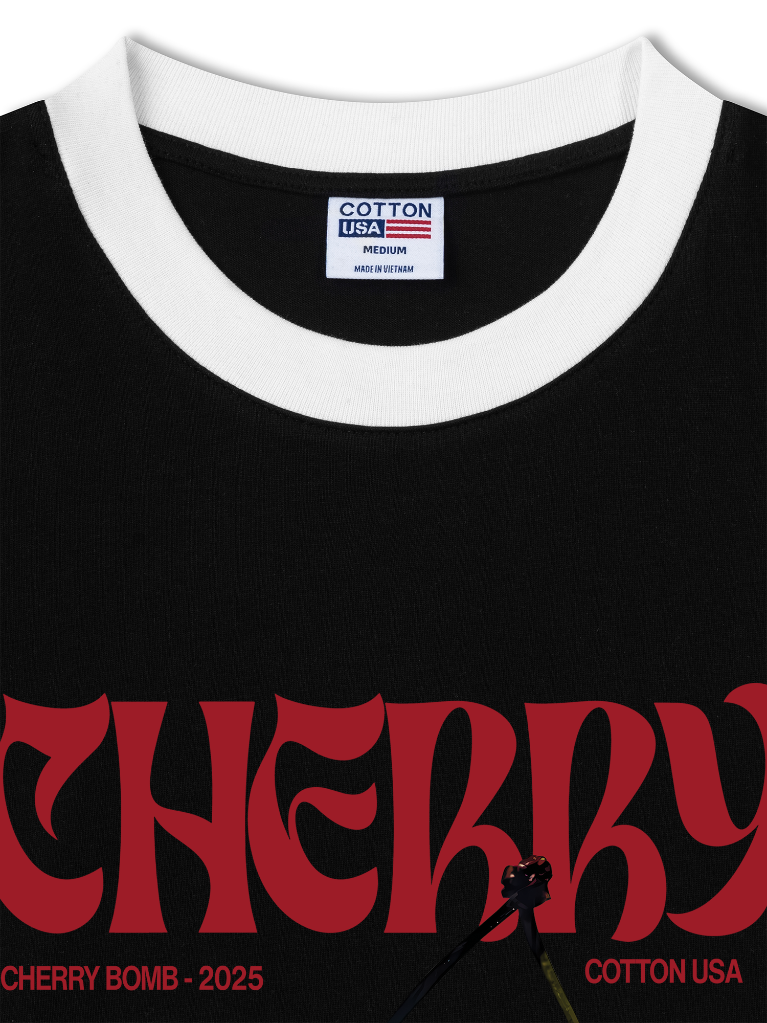 Áo Thun Ringer Relaxed Fit Cherry Freshty Fruit