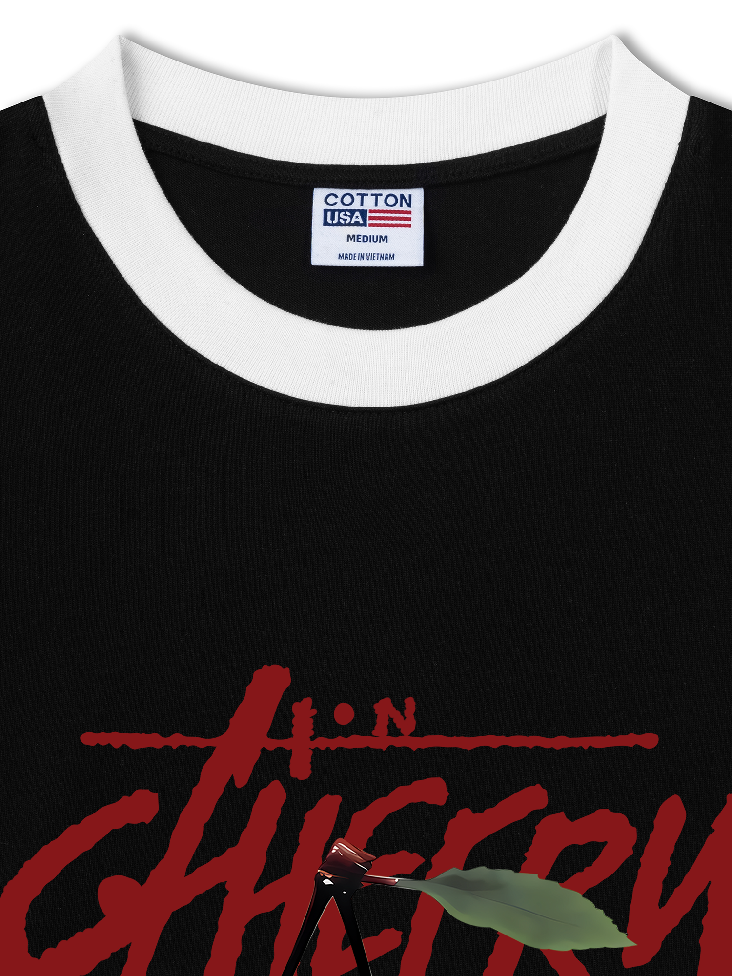 Áo Thun Ringer Relaxed Fit Cherry X Cotton USA