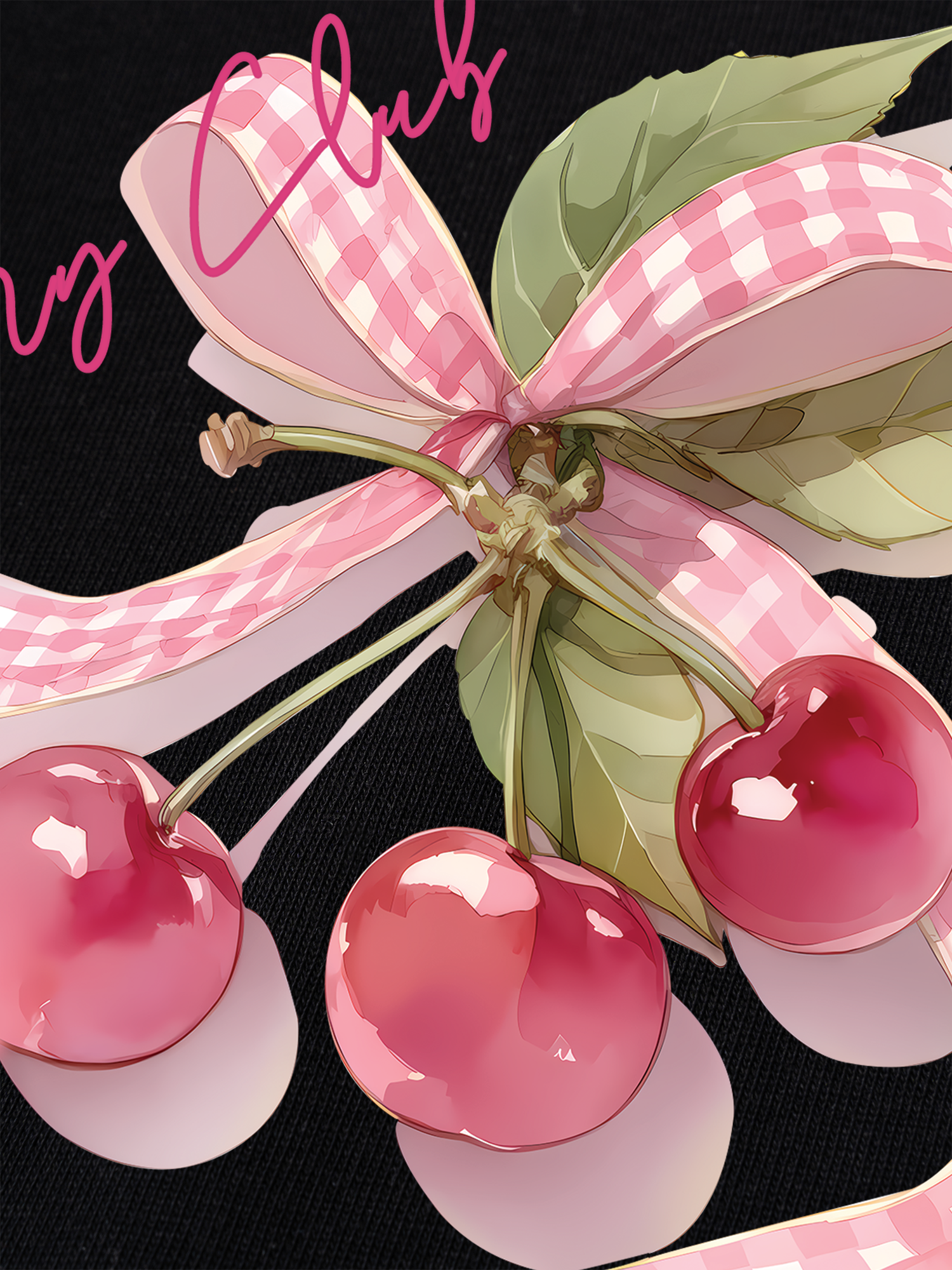 Áo Thun Ringer Relaxed Fit Cherry Club Pink Plaid