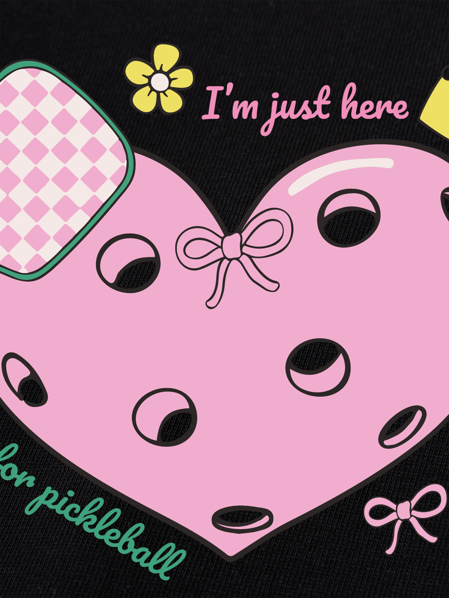 Áo Thun Ringer Relaxed Fit I_m Just Here For Pickleball