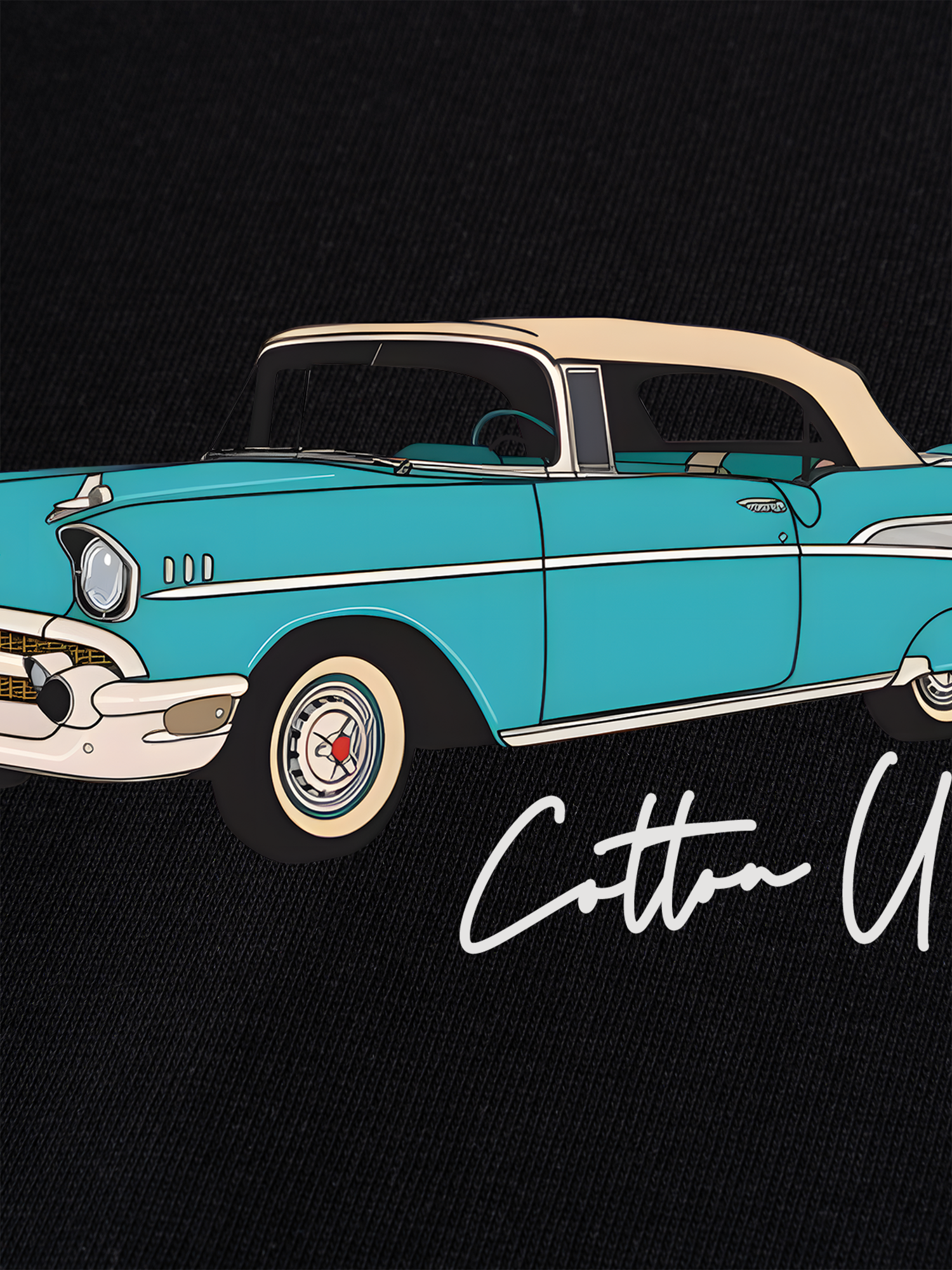 Áo Thun Ringer Relaxed Fit Classic Car Blue