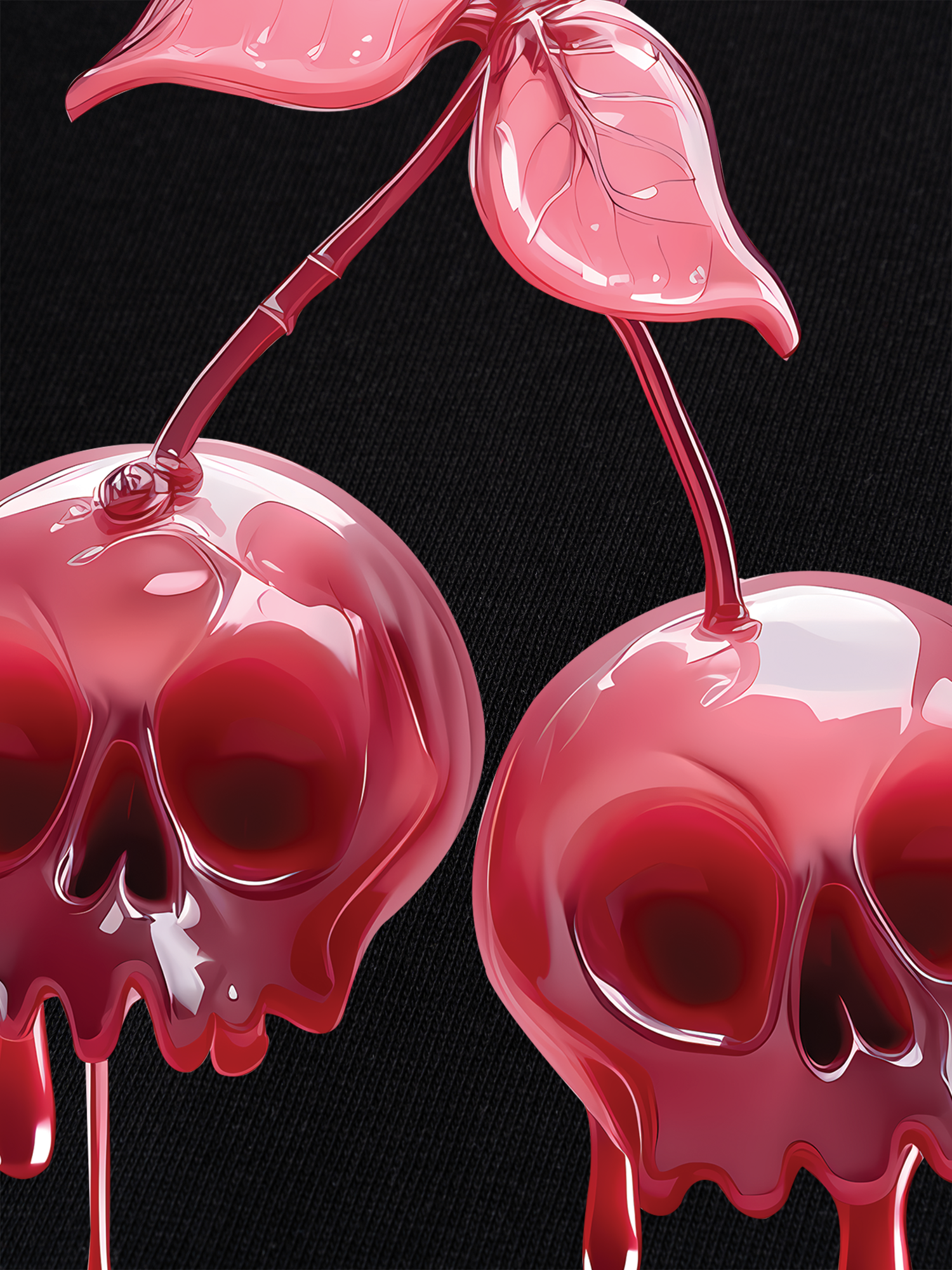 Áo Thun Ringer Relaxed Fit Cherry Skull