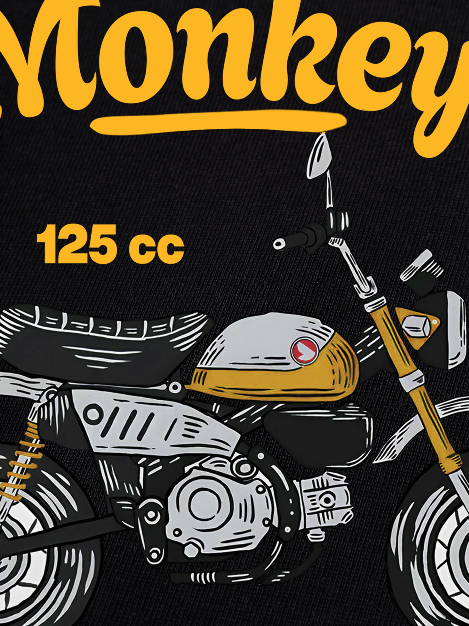 Áo Thun Ringer Relaxed Fit Monkey 125cc Yellow