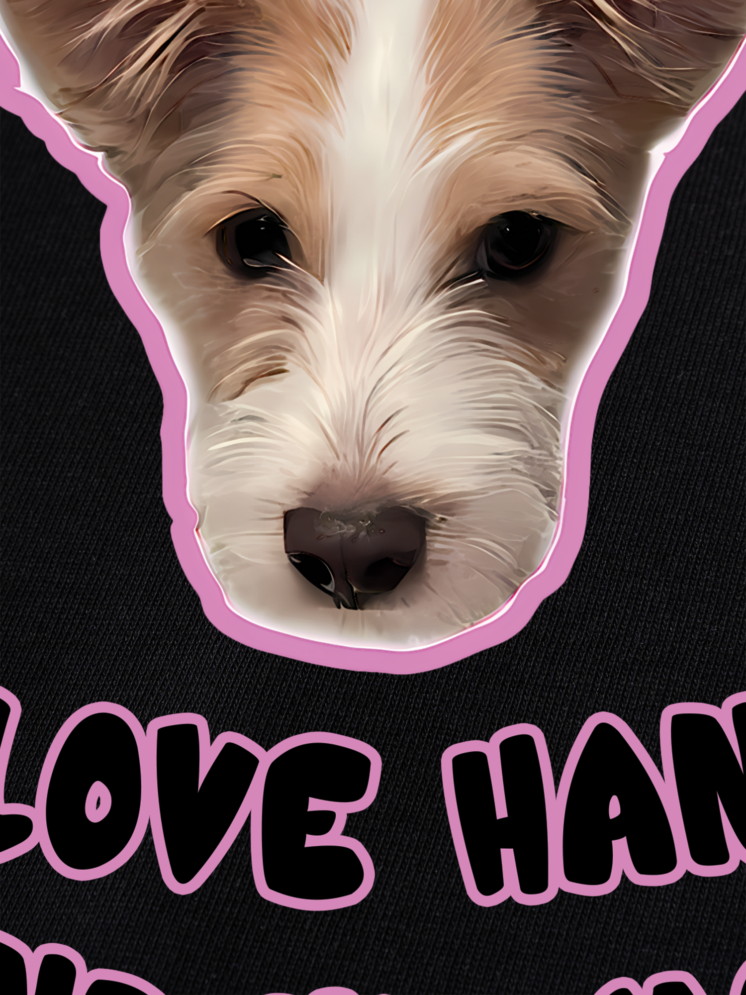 Áo Thun Ringer Relaxed Fit Black Pink Love Hank