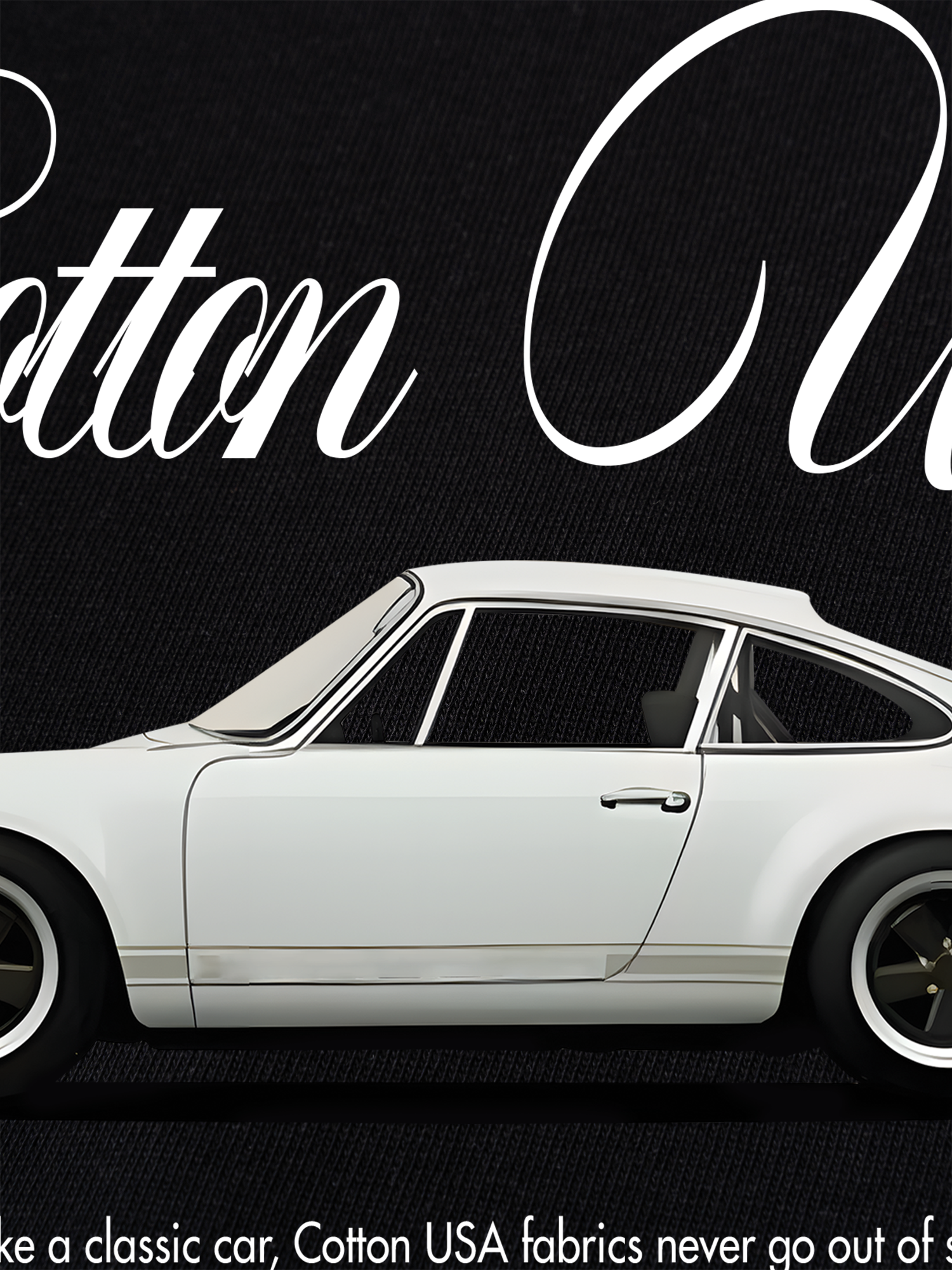 Áo Thun Ringer Relaxed Fit Classic Car White