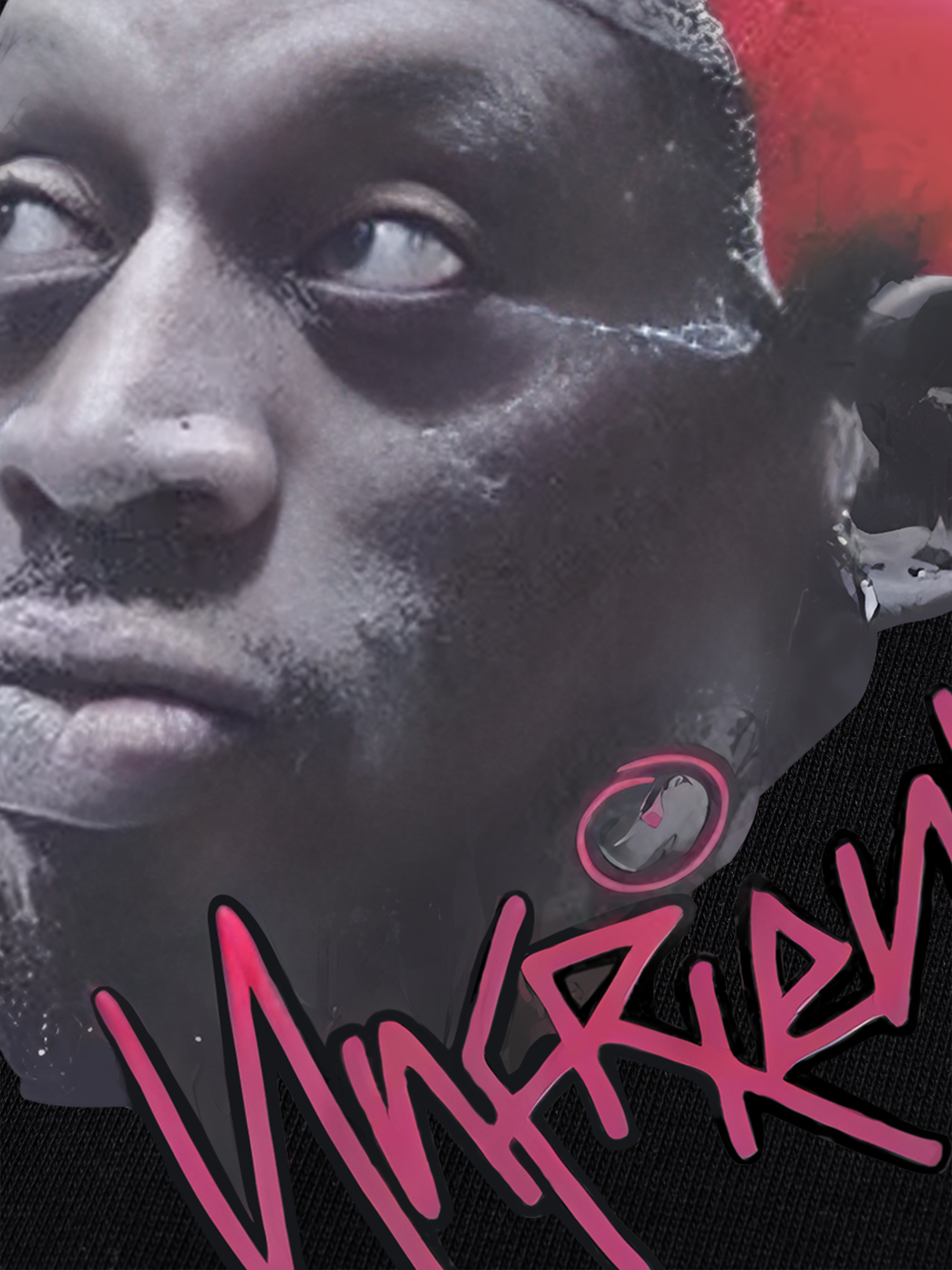 Áo Thun Ringer Relaxed Fit Hip Hop Streetwear Dennis Rodman Graphic