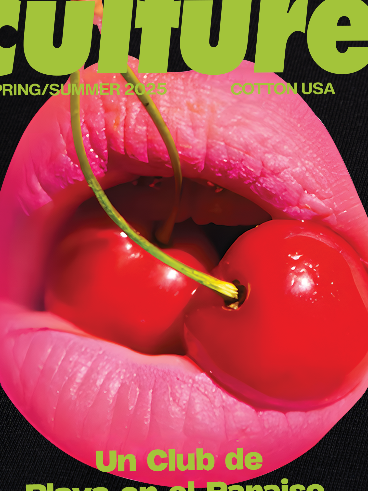 Áo Thun Ringer Relaxed Fit Tropical Culture Cherry Lip