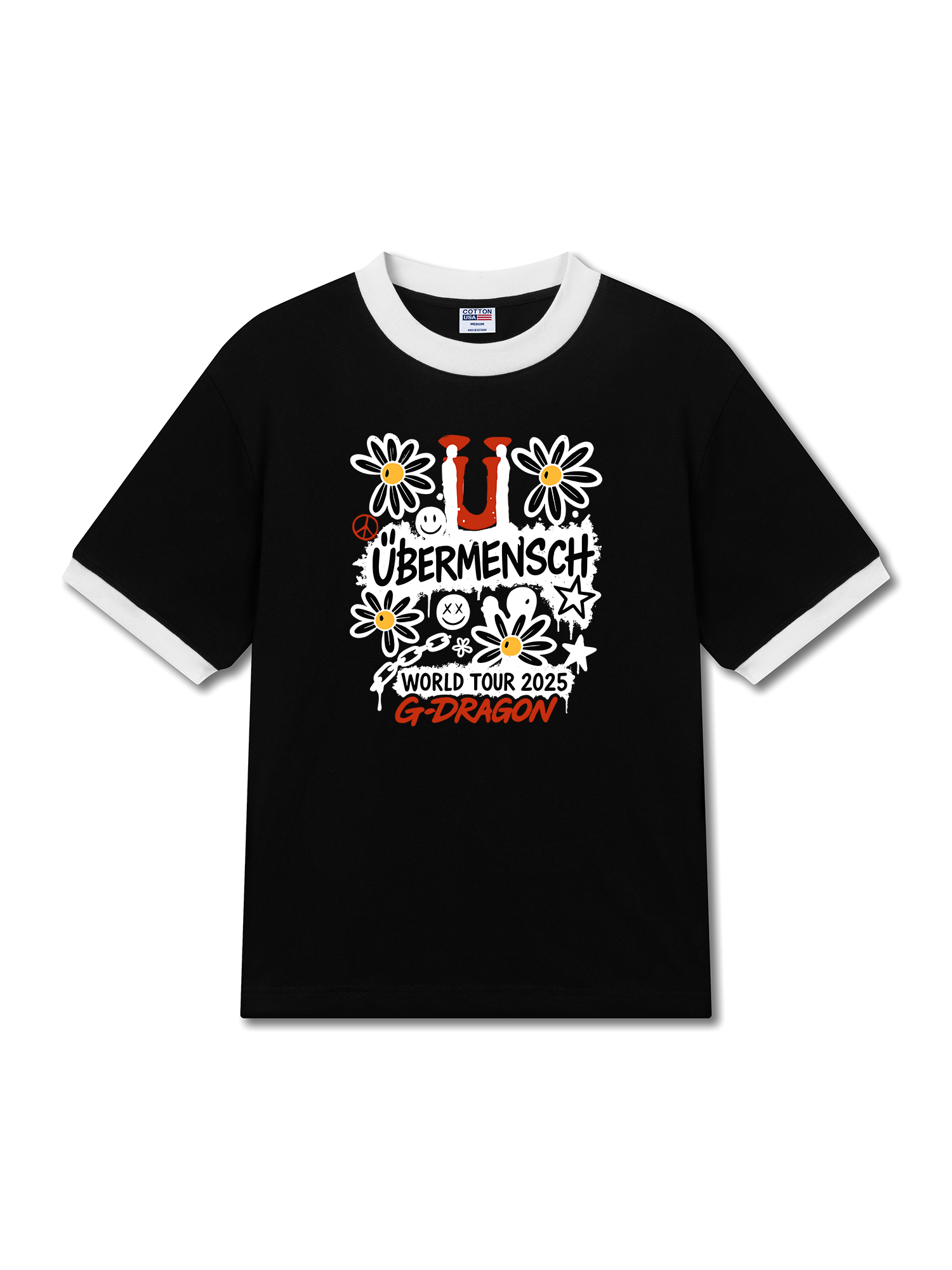 Áo Thun Ringer Relaxed Fit GD World Tour 2025