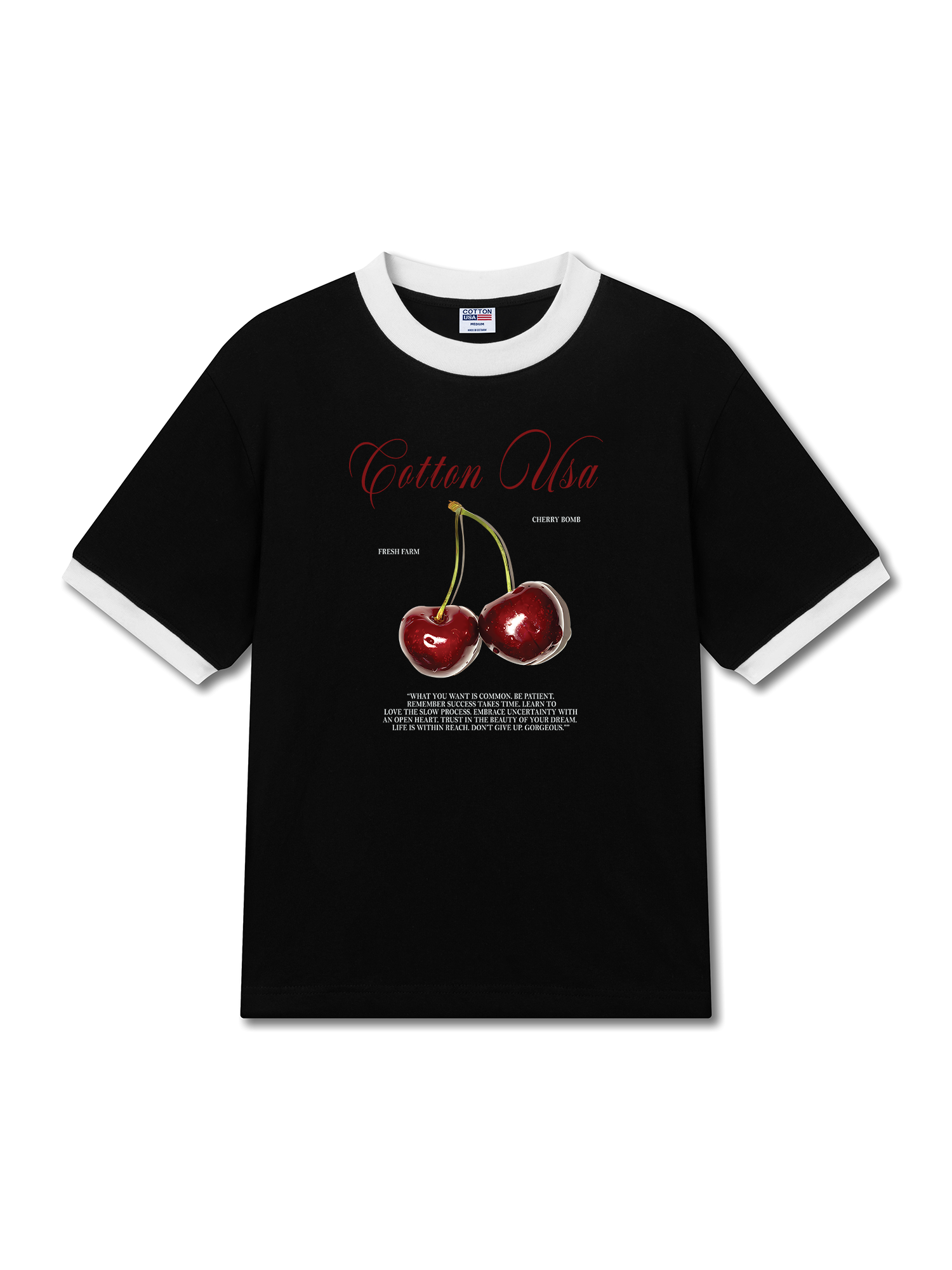 Áo Thun Ringer Relaxed Fit Cherry Classic Cherru Club Pink Plaid