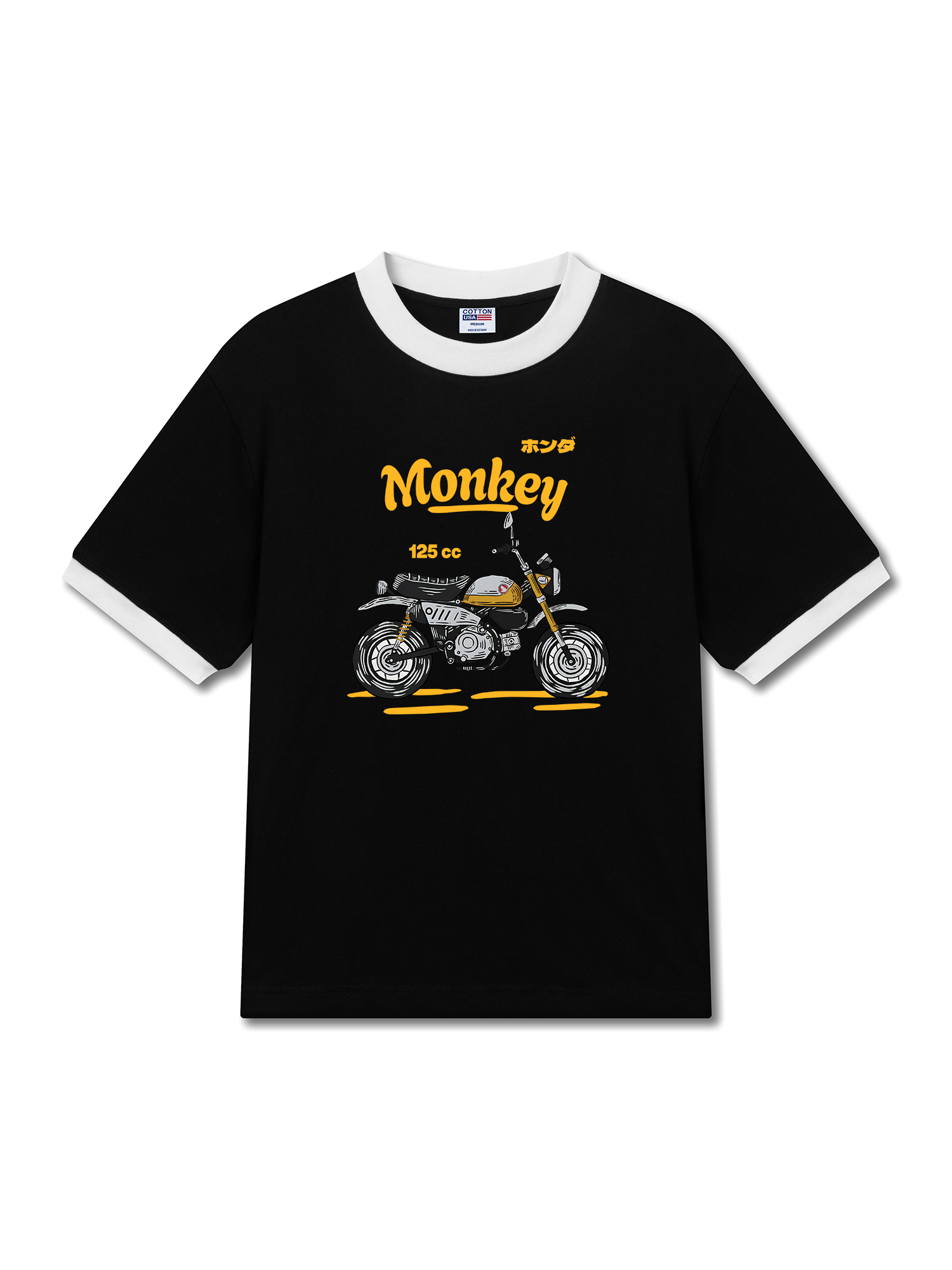 Áo Thun Ringer Relaxed Fit Monkey 125cc Yellow