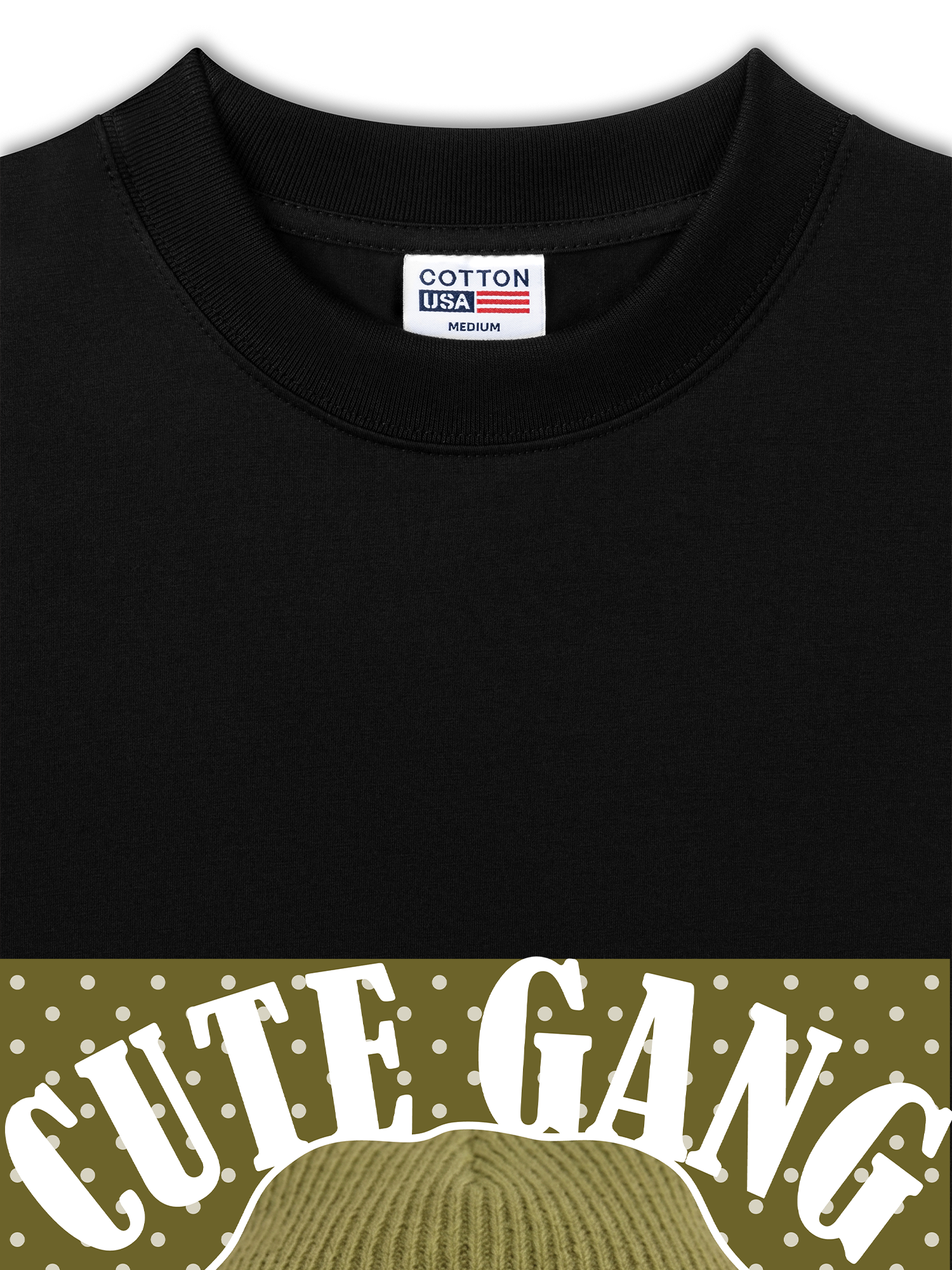 Áo Thun Relaxed Fit Cute Gang Green Dotty