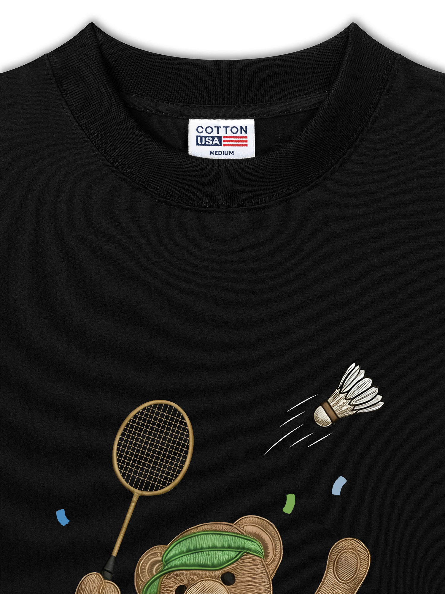 Áo Thun Relaxed Fit Badminton Bear Player