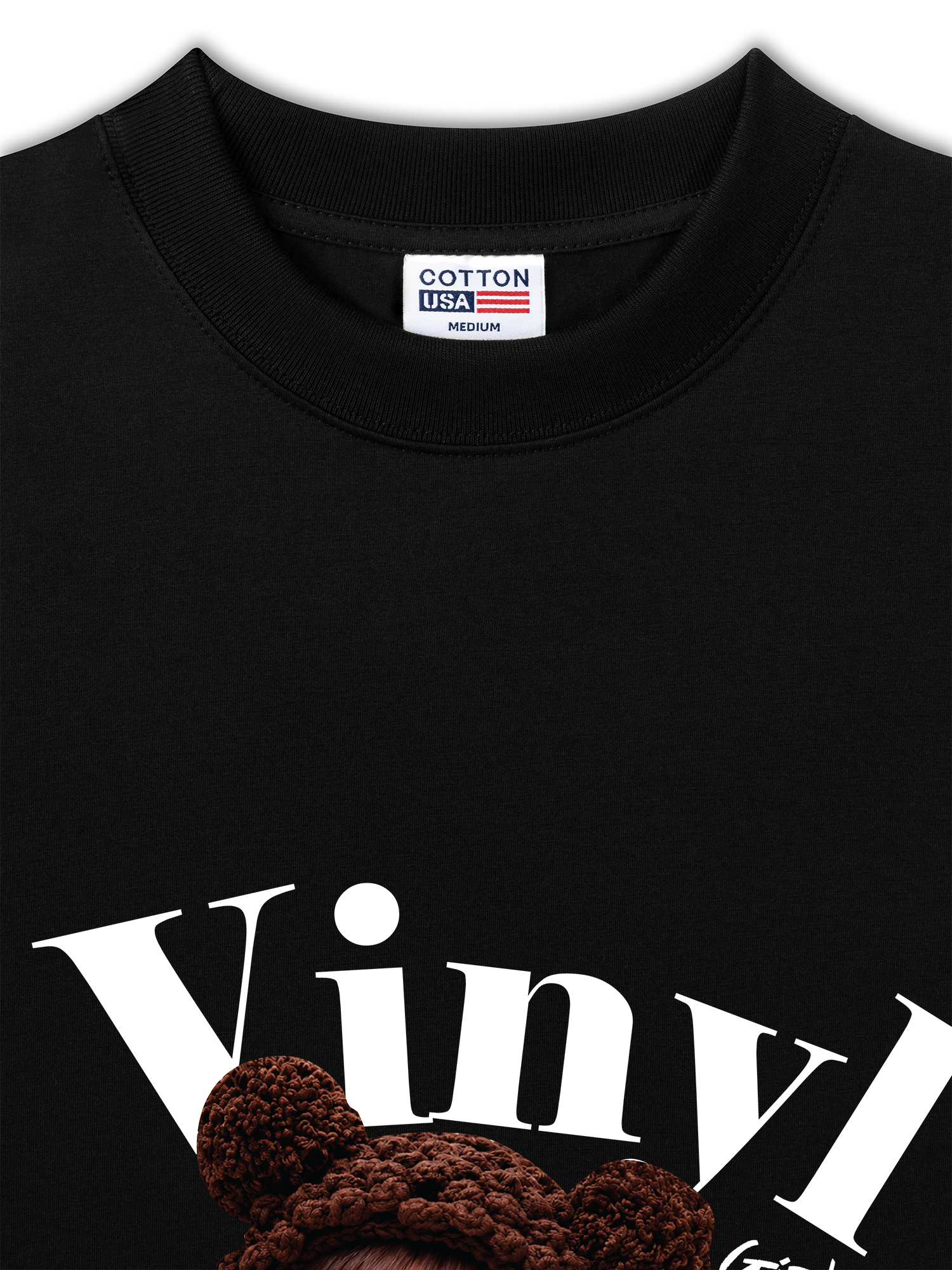 Áo Thun Relaxed Fit Cute Gang Vinyl Girl