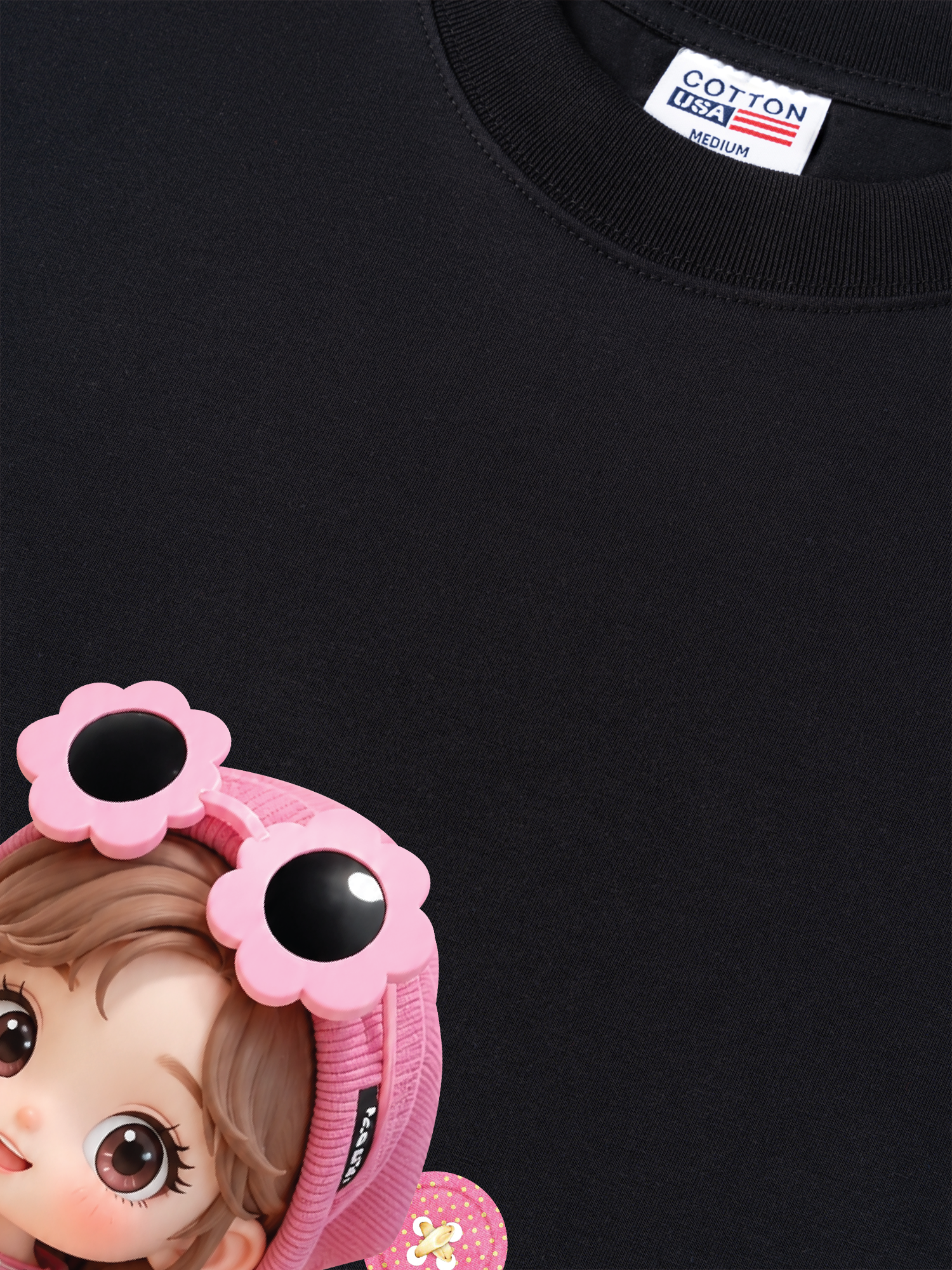 Áo Thun Relaxed Fit Cute Gang Pink Girl