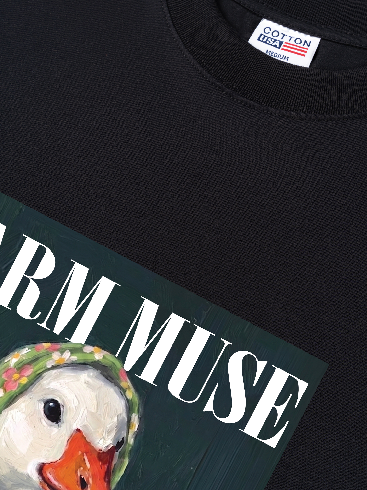 Áo Thun Relaxed Fit Farm Muse White Duck