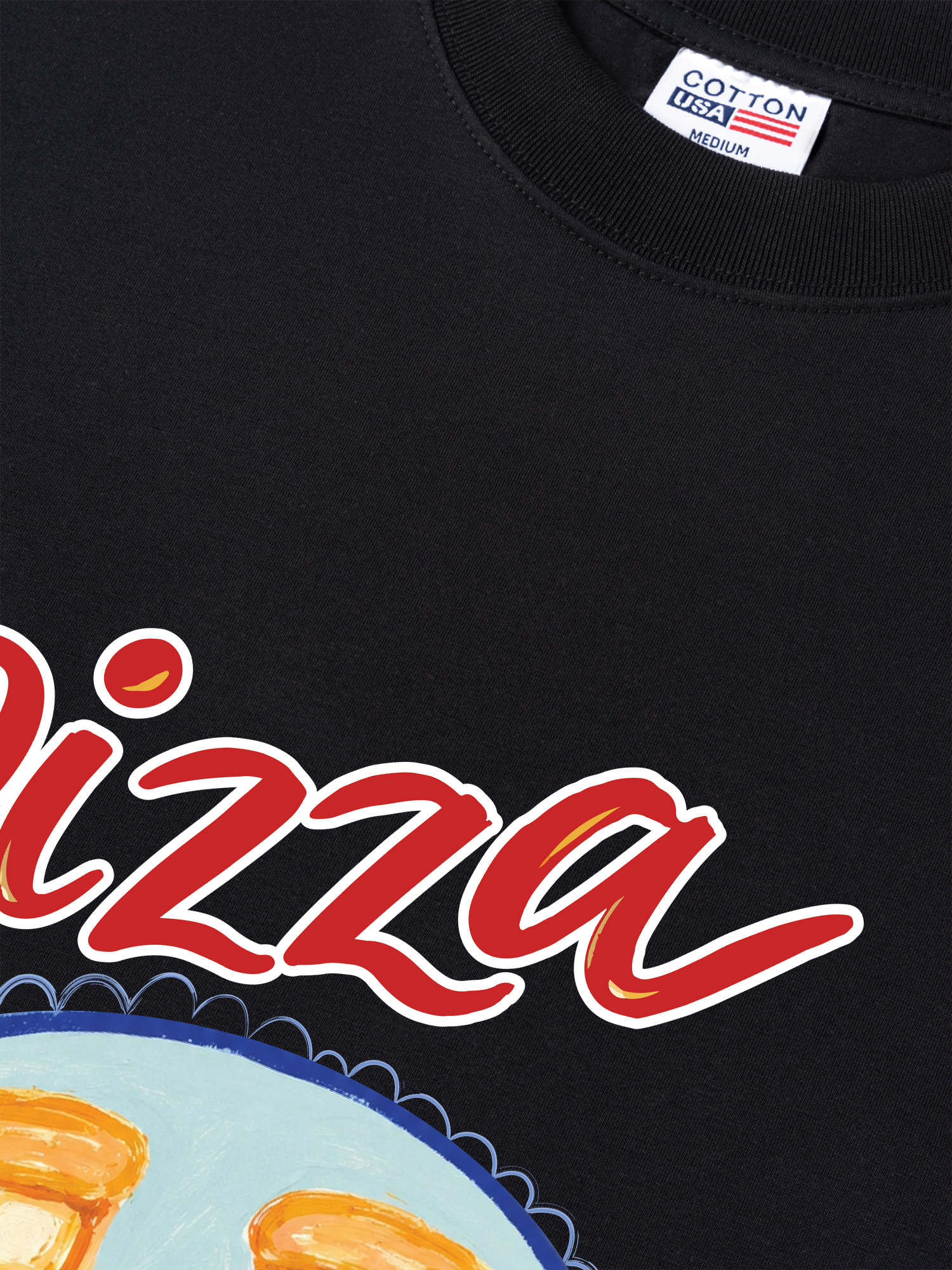 Áo Thun Relaxed Fit Yummy Mood Pizza Girl Club