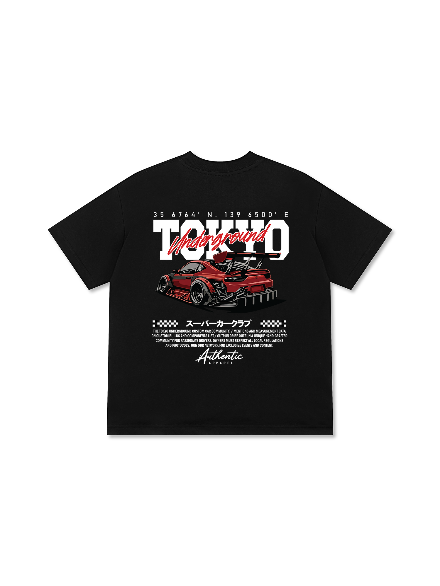 Áo Thun Relaxed Fit JDM Car Tokyo Underground