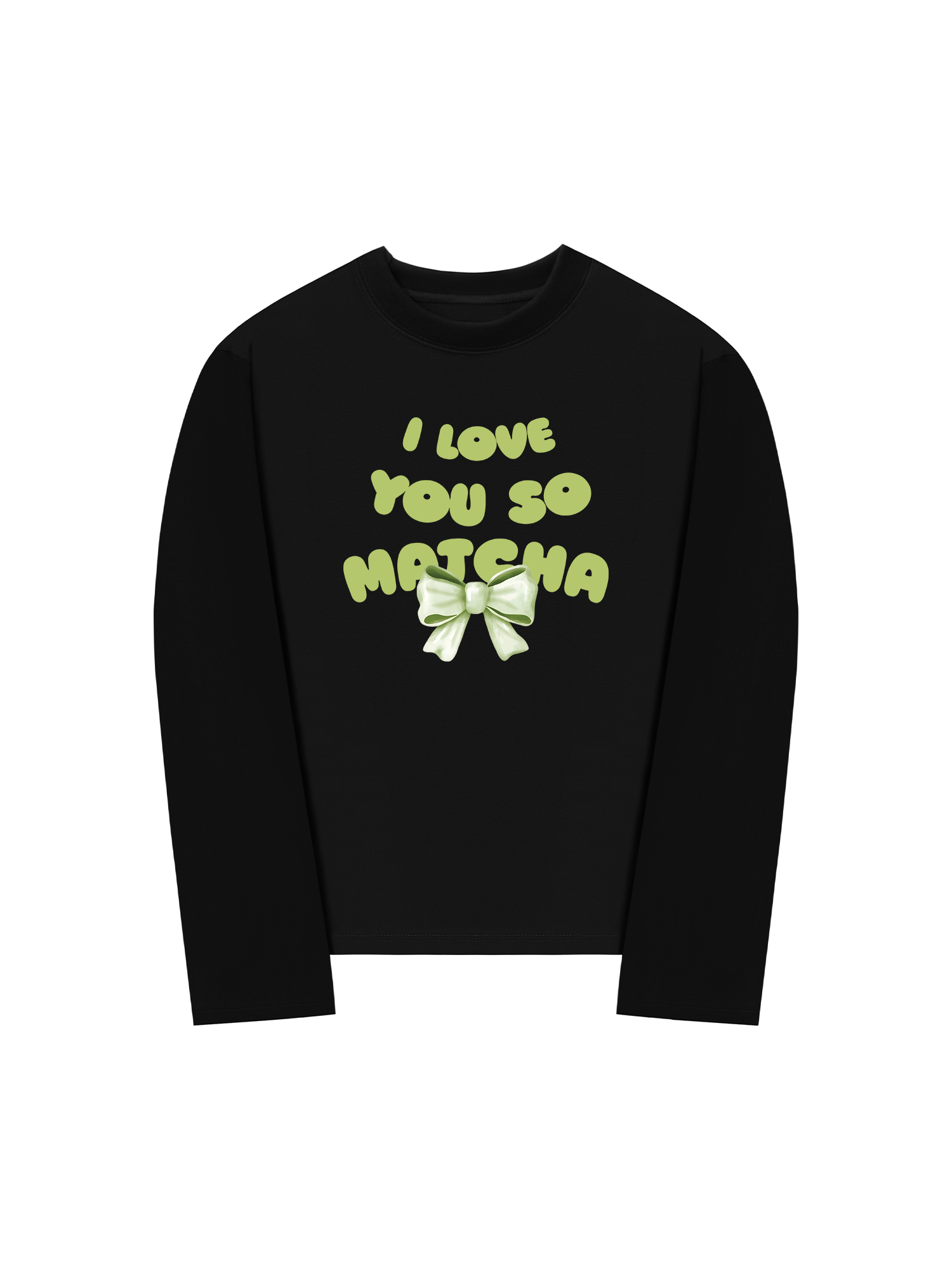 Áo Thun Dài Tay I Love You So Matcha