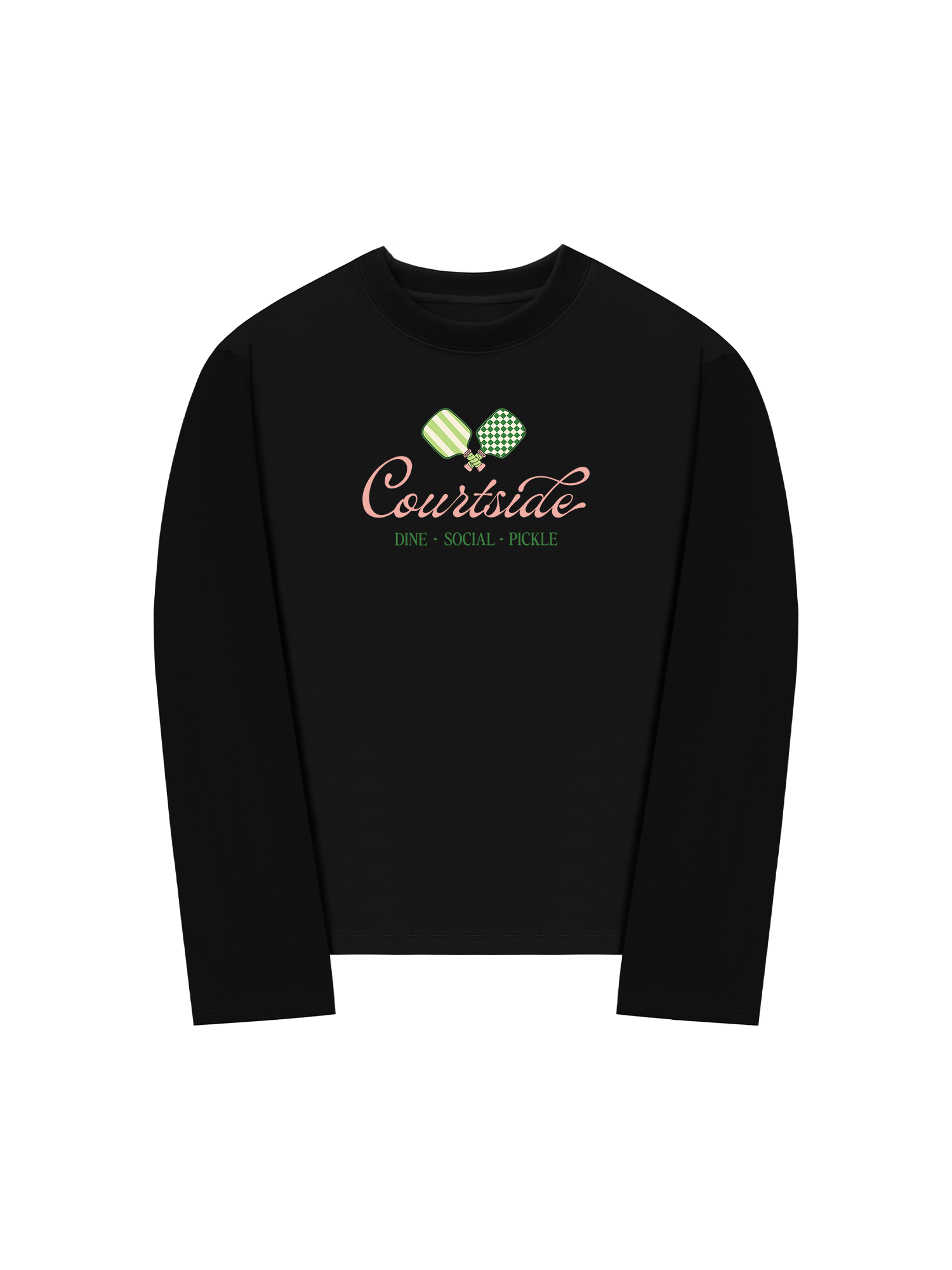 Áo Thun Dài Tay Pickleball Courtside Dine Social Pickle