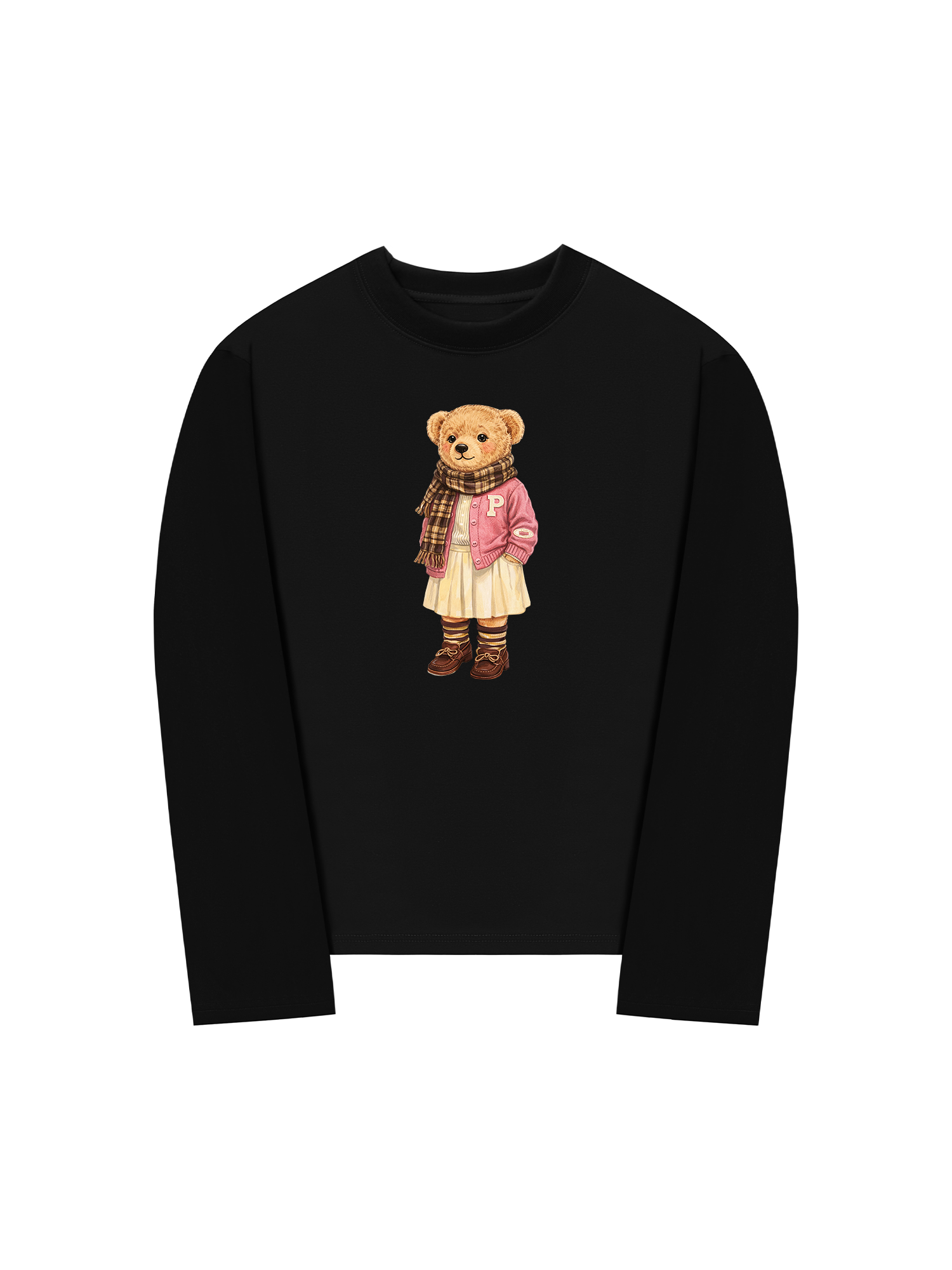 Áo Thun Dài Tay Pink Girl Bear