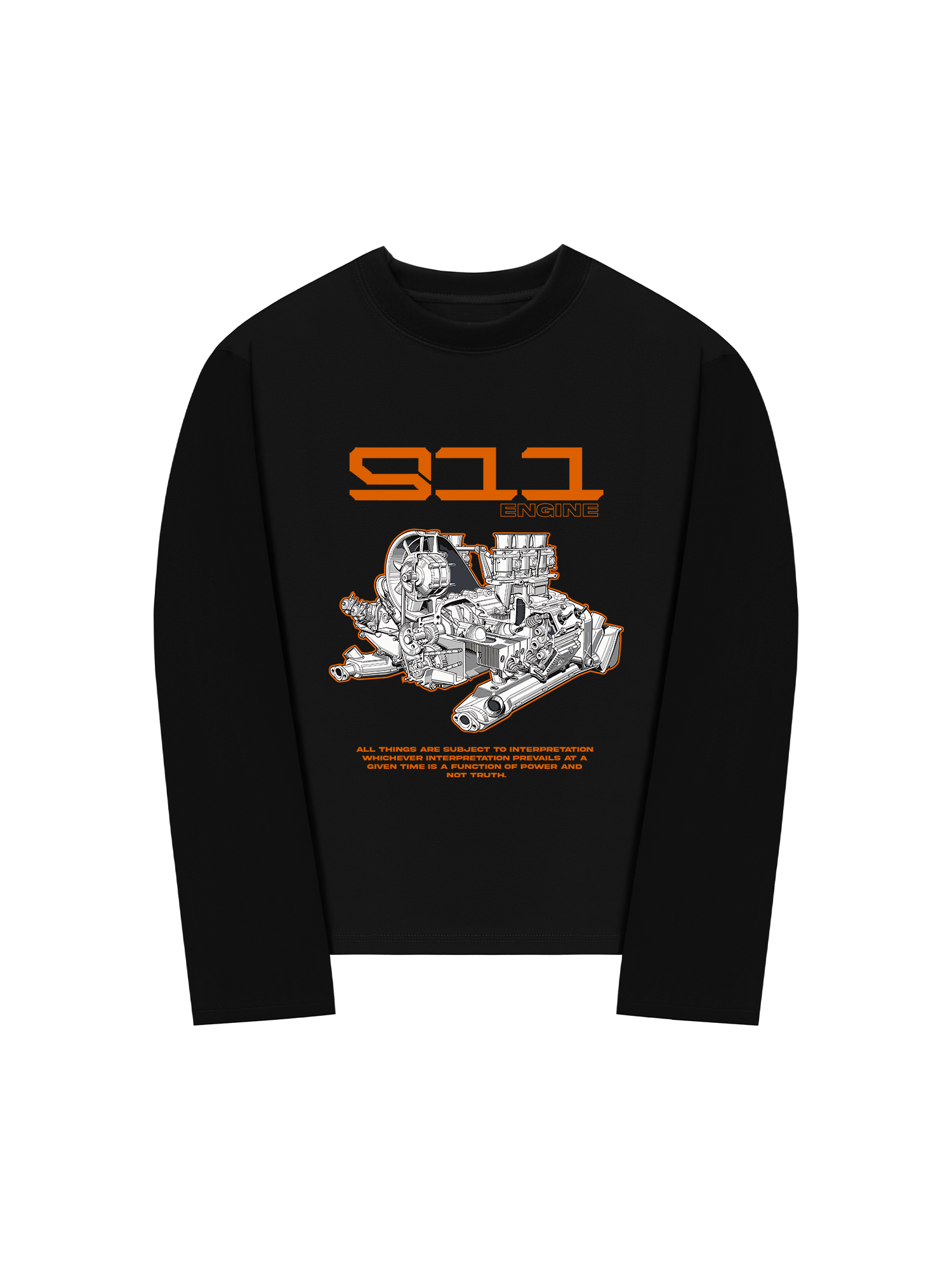Áo Thun Dài Tay Porsche 911 Engine