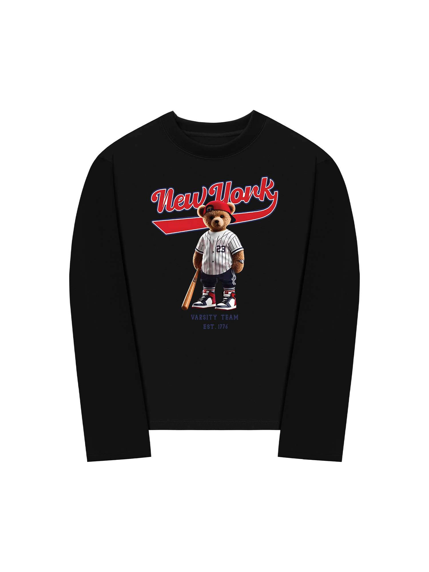 Áo Thun Dài Tay Baseball New York Teddy