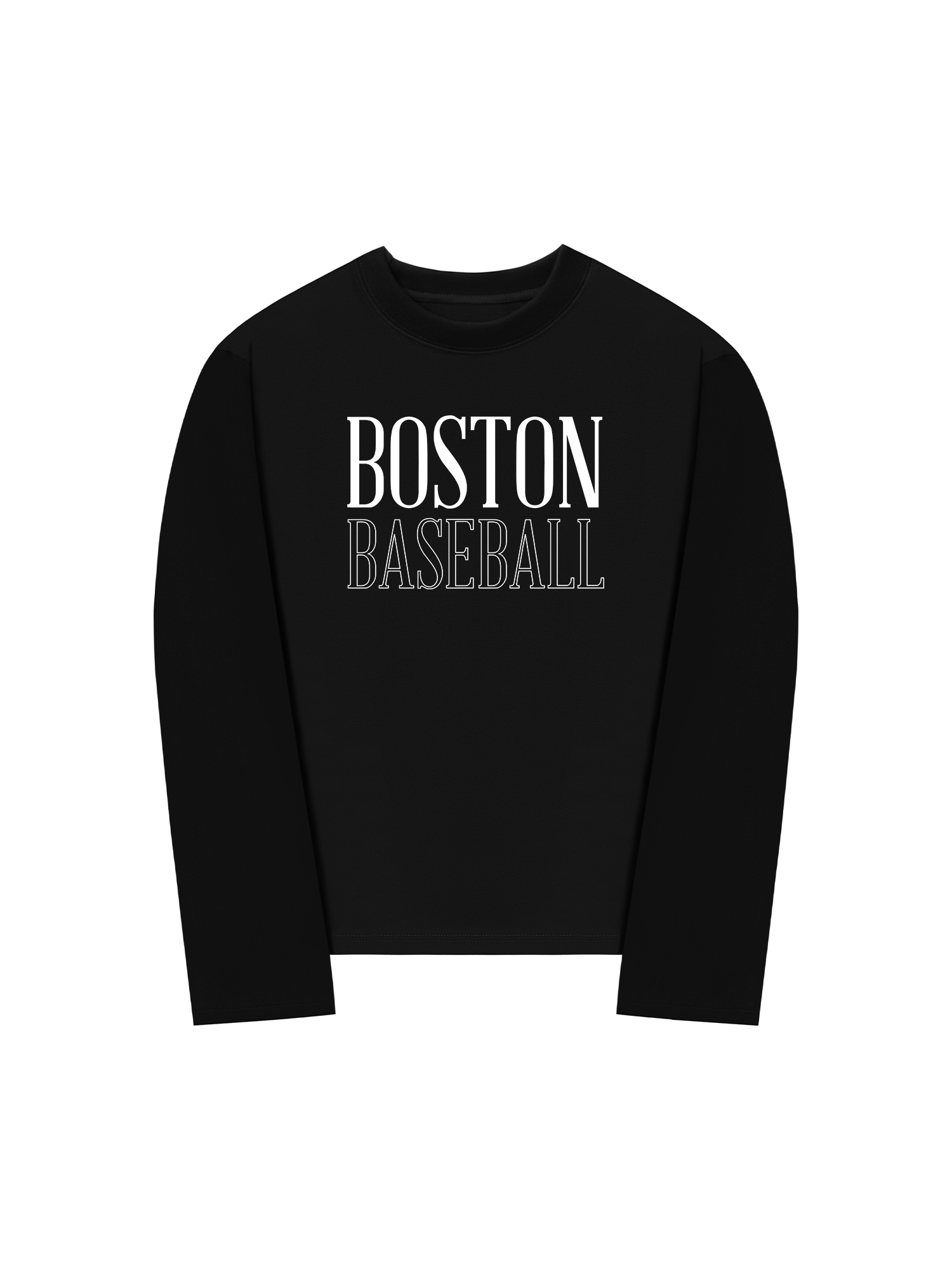 Áo Thun Dài Tay Baseball Basic Boston