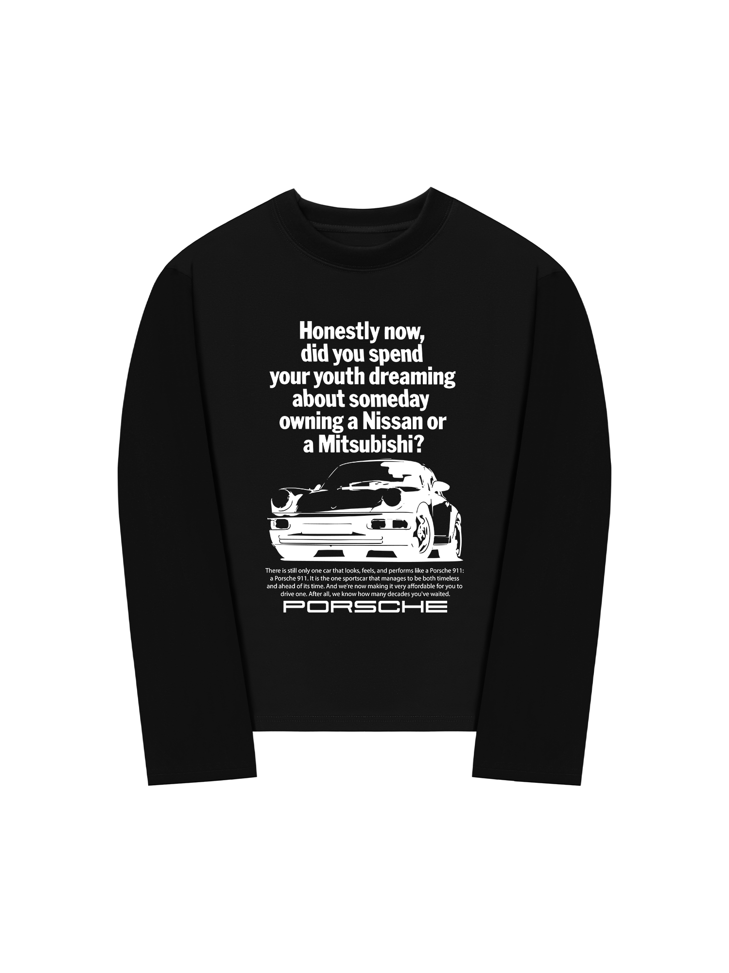 Áo Thun Dài Tay Porsche Honestly Now