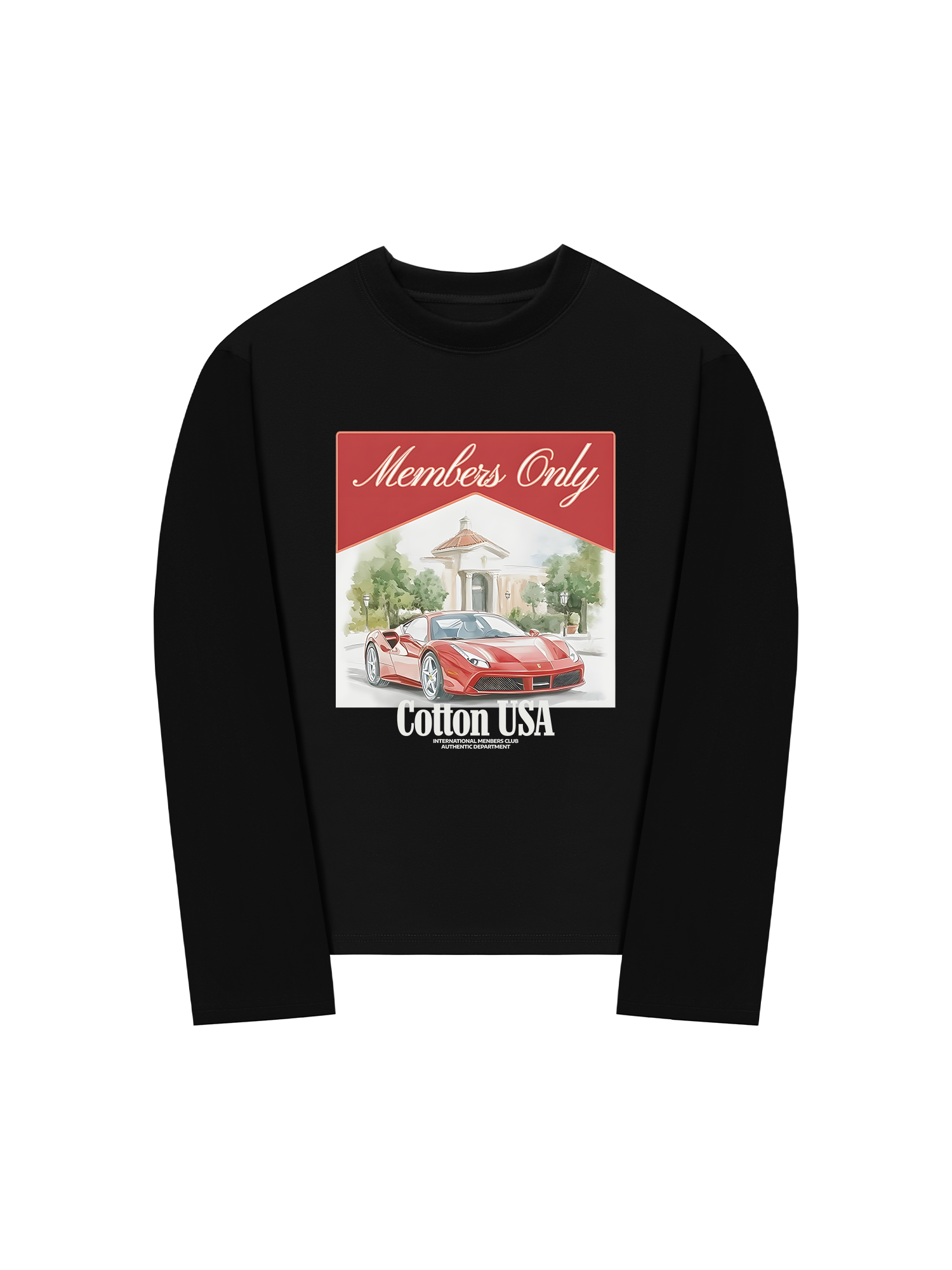 Áo Thun Dài Tay Ferrari Members Only