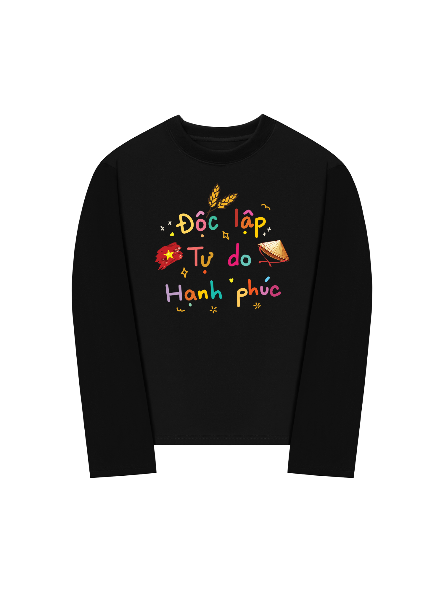 Áo Thun Dài Tay Độc Lập - Tự Do - Hạnh Phúc