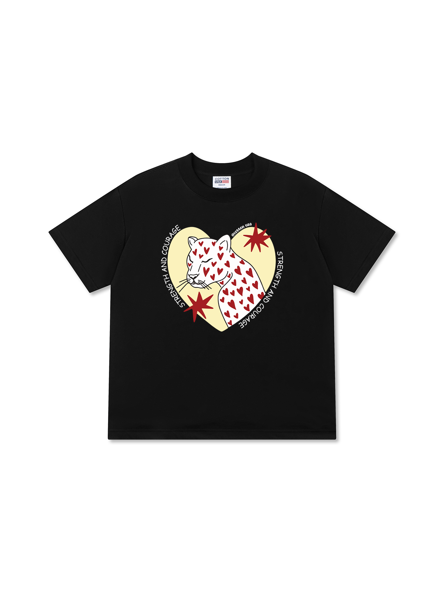 Áo Thun Relaxed Fit Urban Leopard Strength And Courage