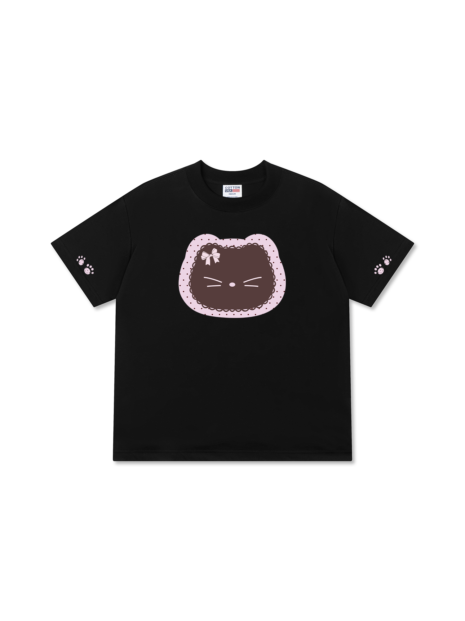 Áo Thun Relaxed Fit Dotty Mood Cute Cat