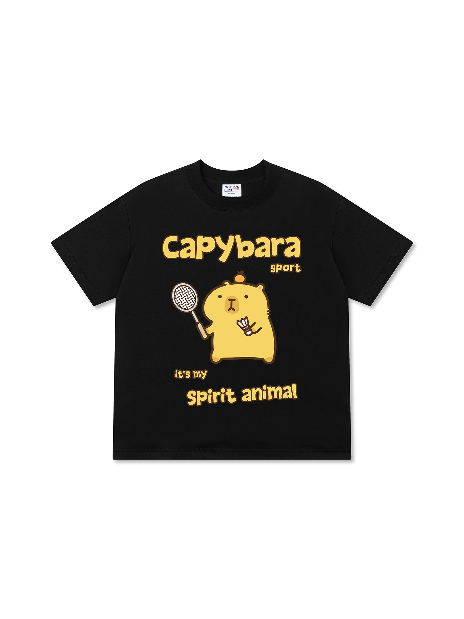 Áo Thun Relaxed Fit Badminton Capybara Sport