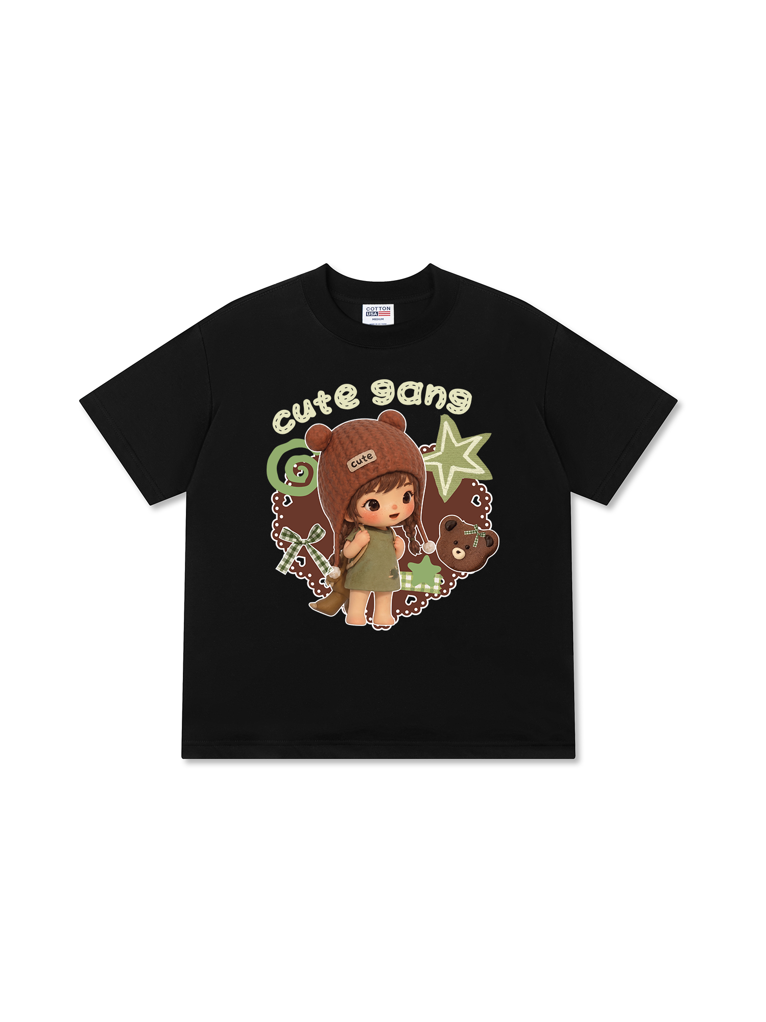 Áo Thun Relaxed Fit Cute Gang