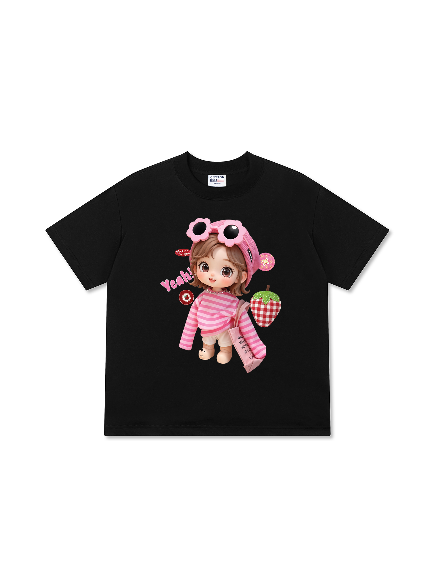 Áo Thun Relaxed Fit Cute Gang Pink Girl