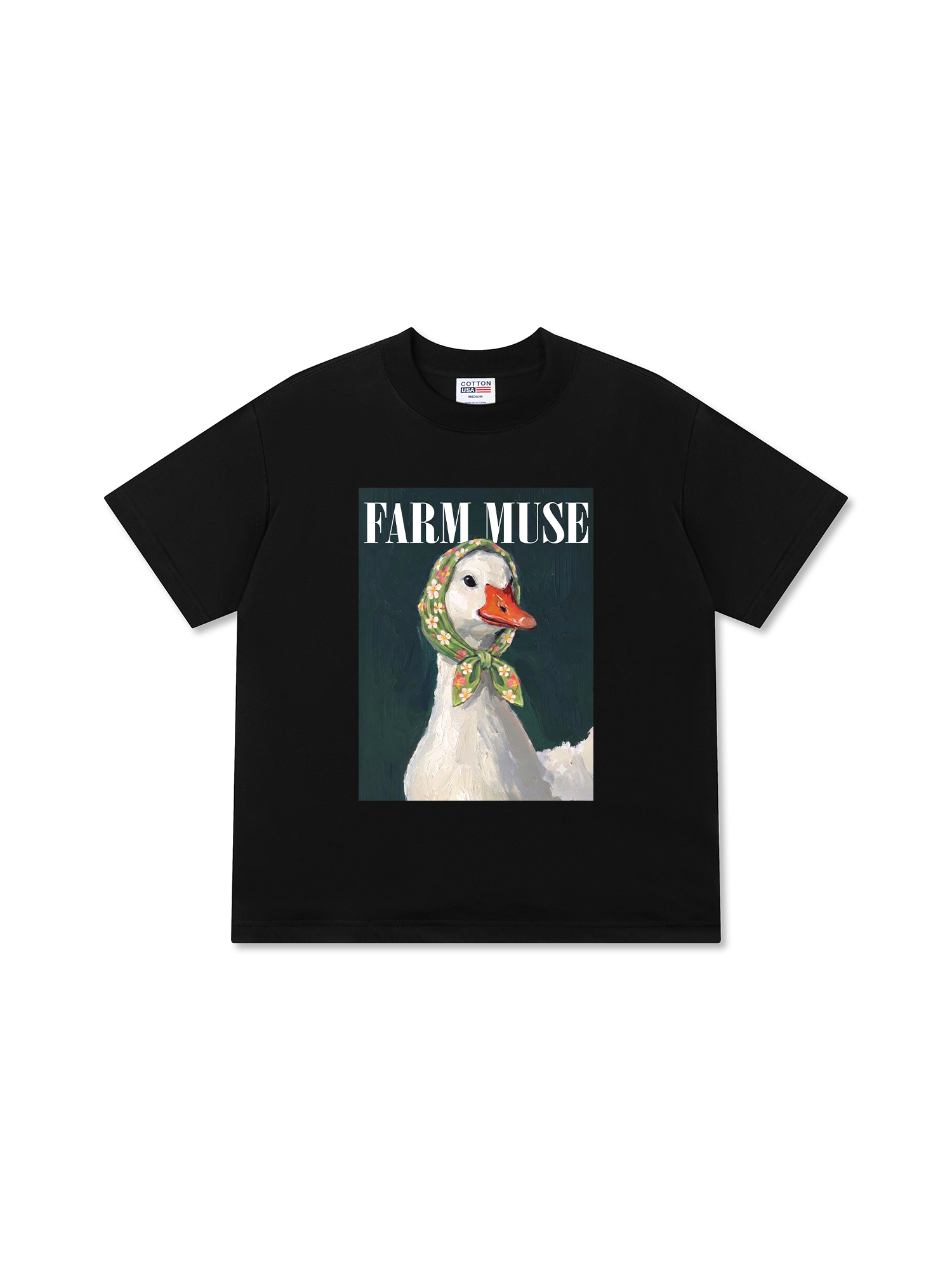 Áo Thun Relaxed Fit Farm Muse White Duck