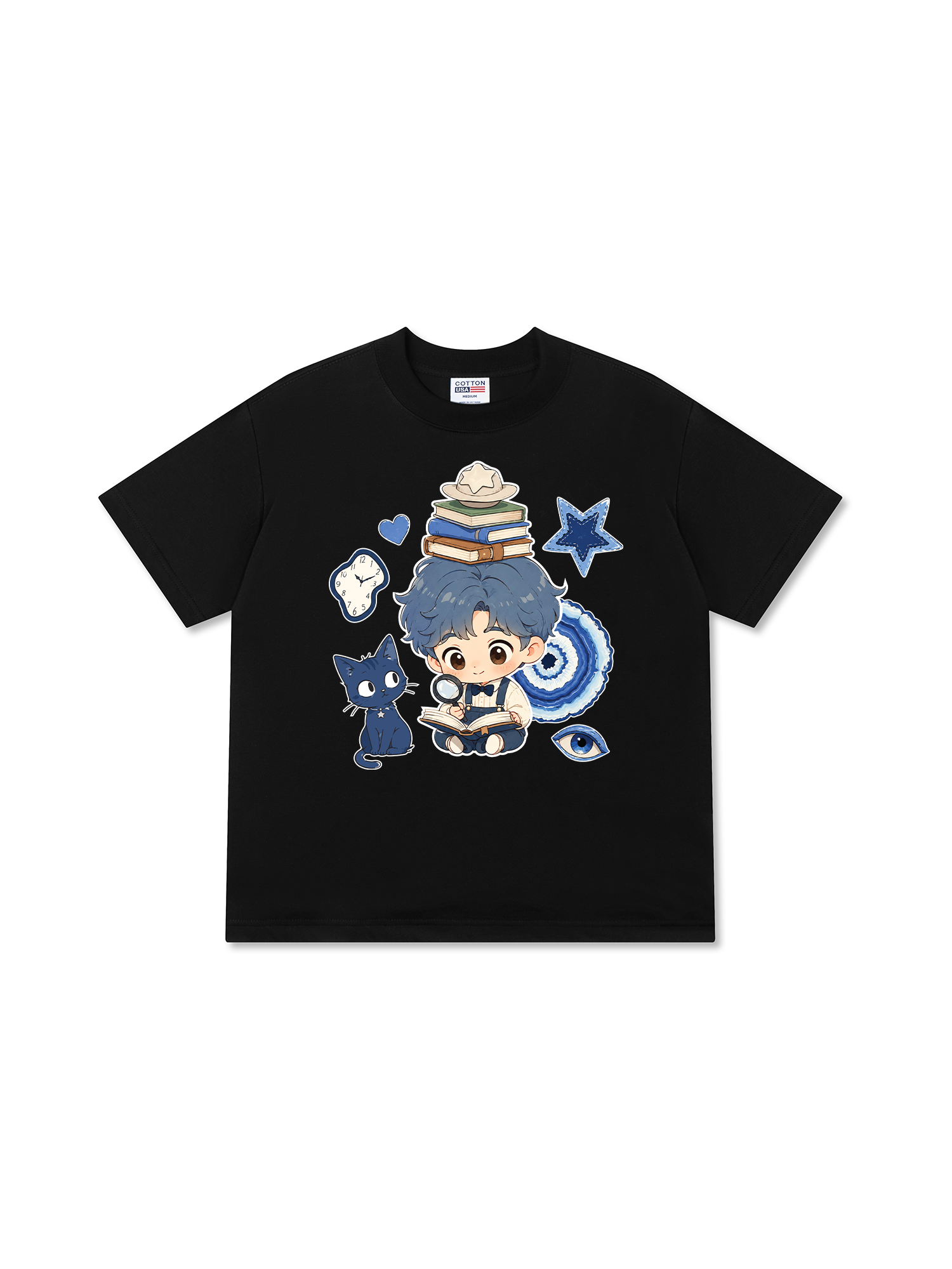 Áo Thun Relaxed Fit Cute Gang Blue Outfit