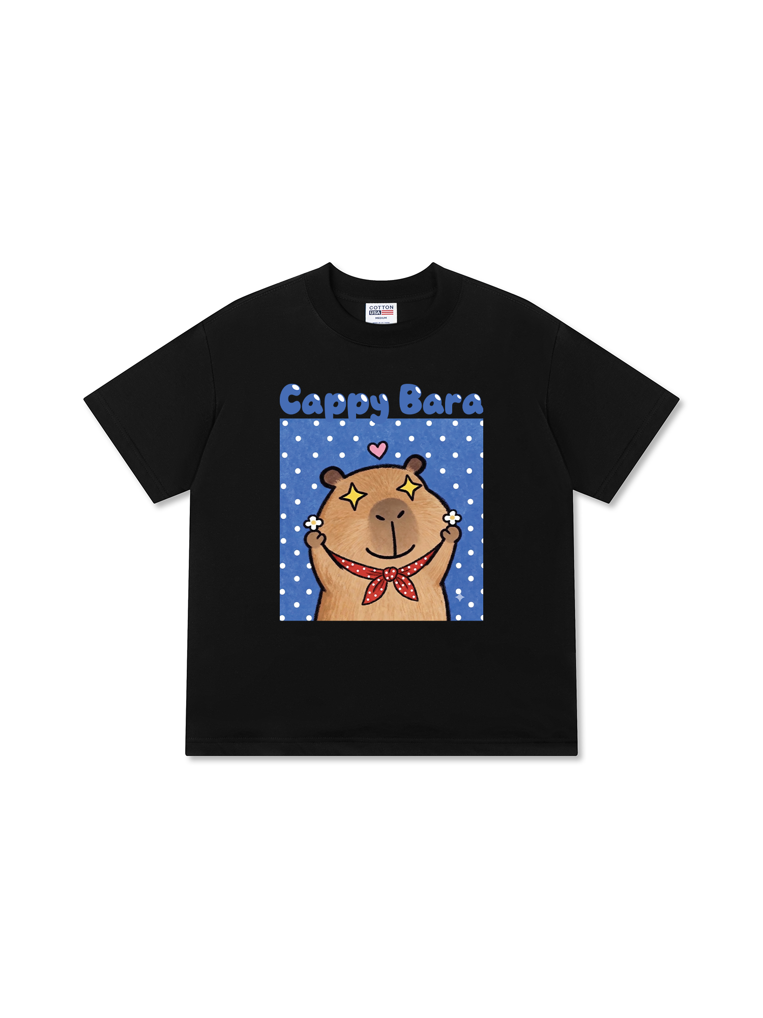 Áo Thun Relaxed Fit Farm Capy Bara Blue Background